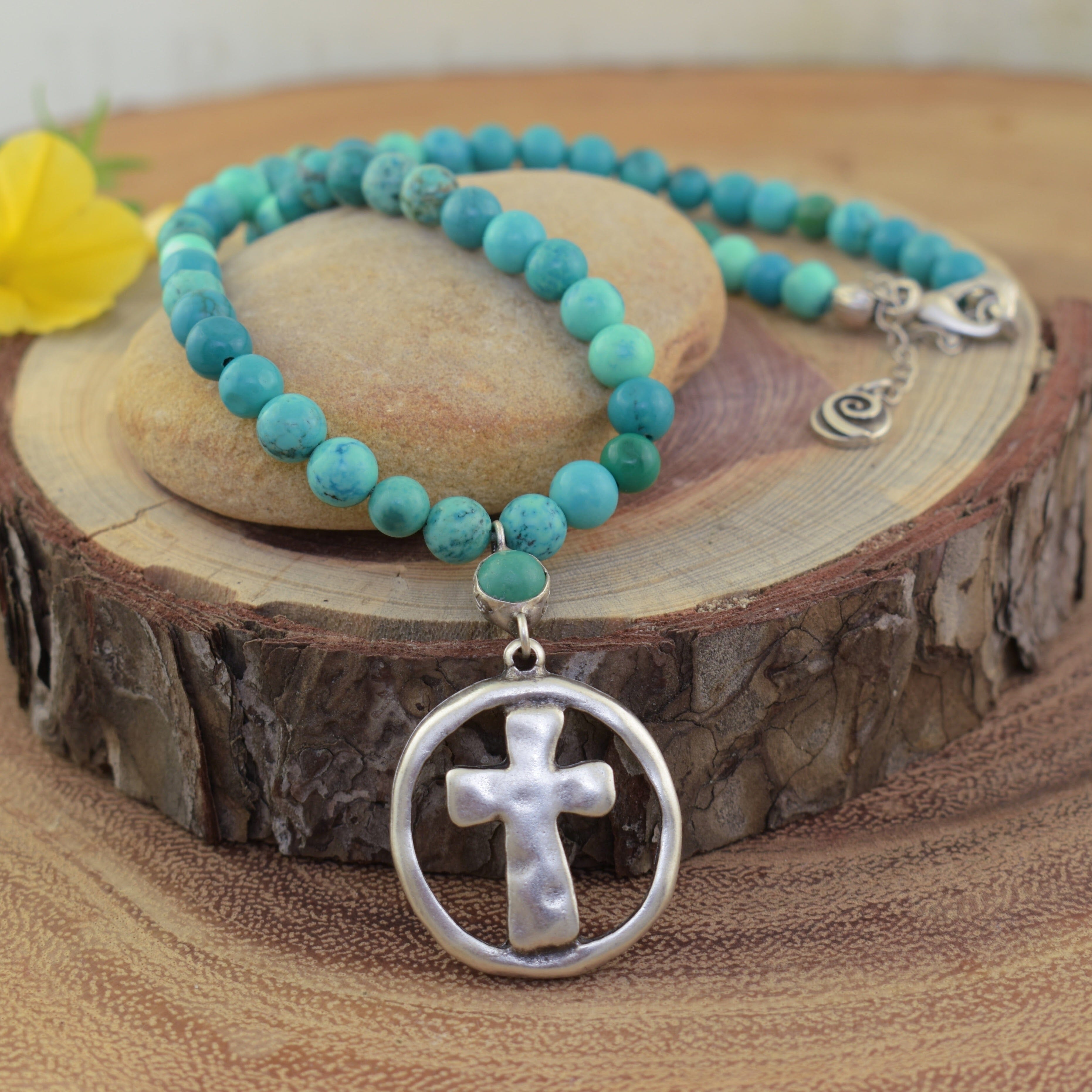 Cut out cross with hammering and oxidization