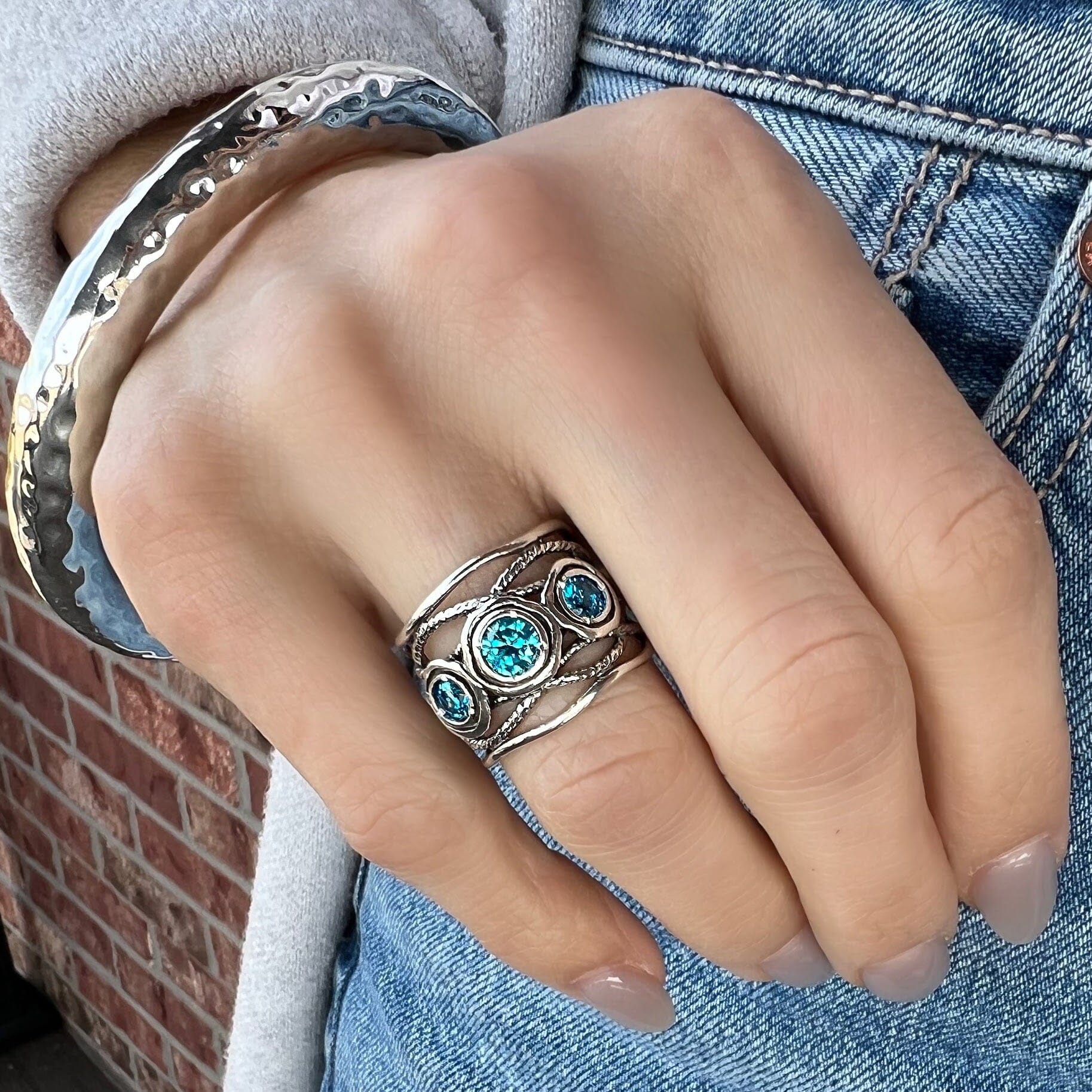Beachcrest Ring paired with Sonoma Bangle