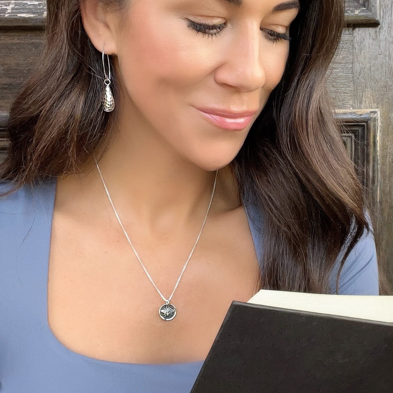 Bee's Knees Necklace paired with Mucho Gusto Earrings