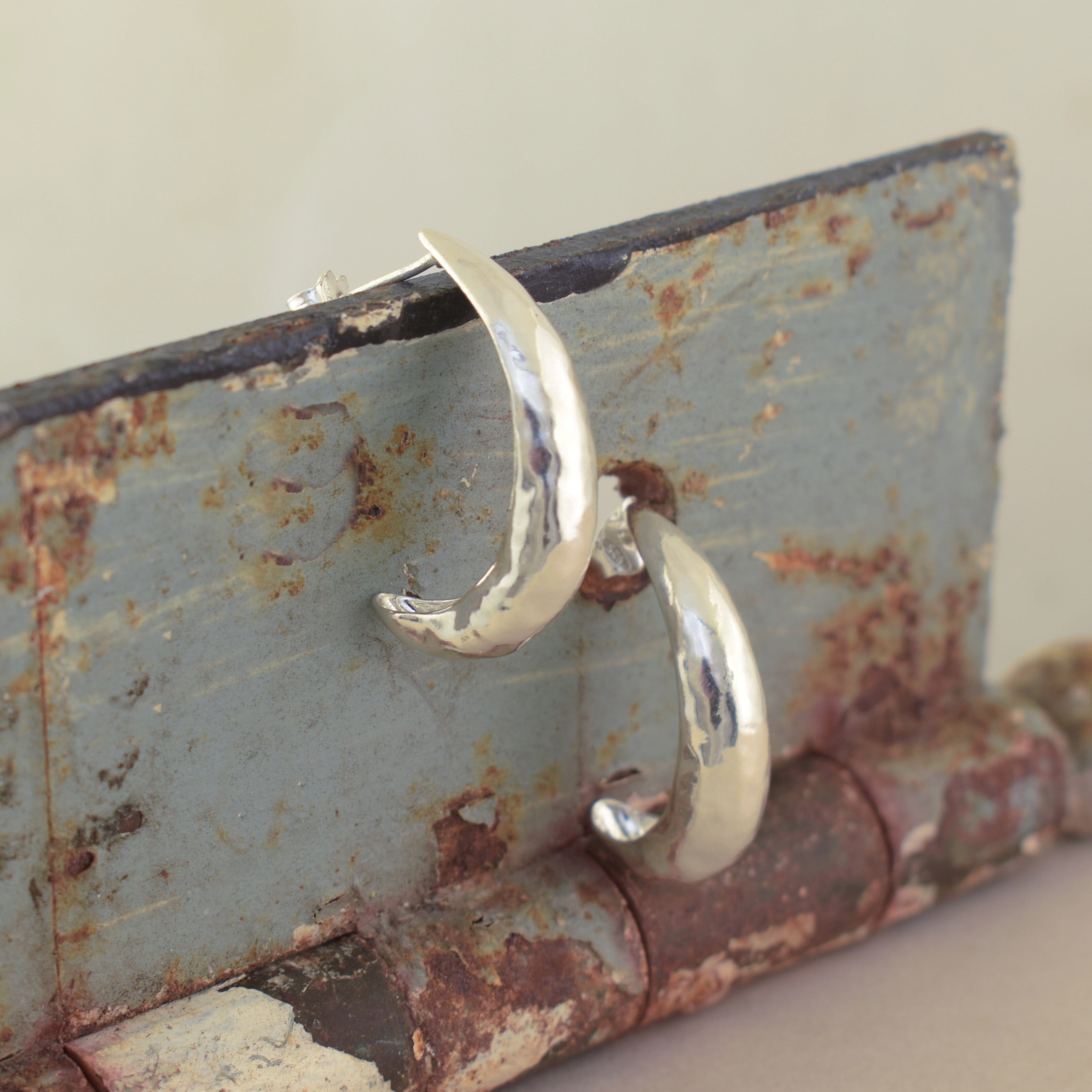 Sterling silver hand crafted earrings