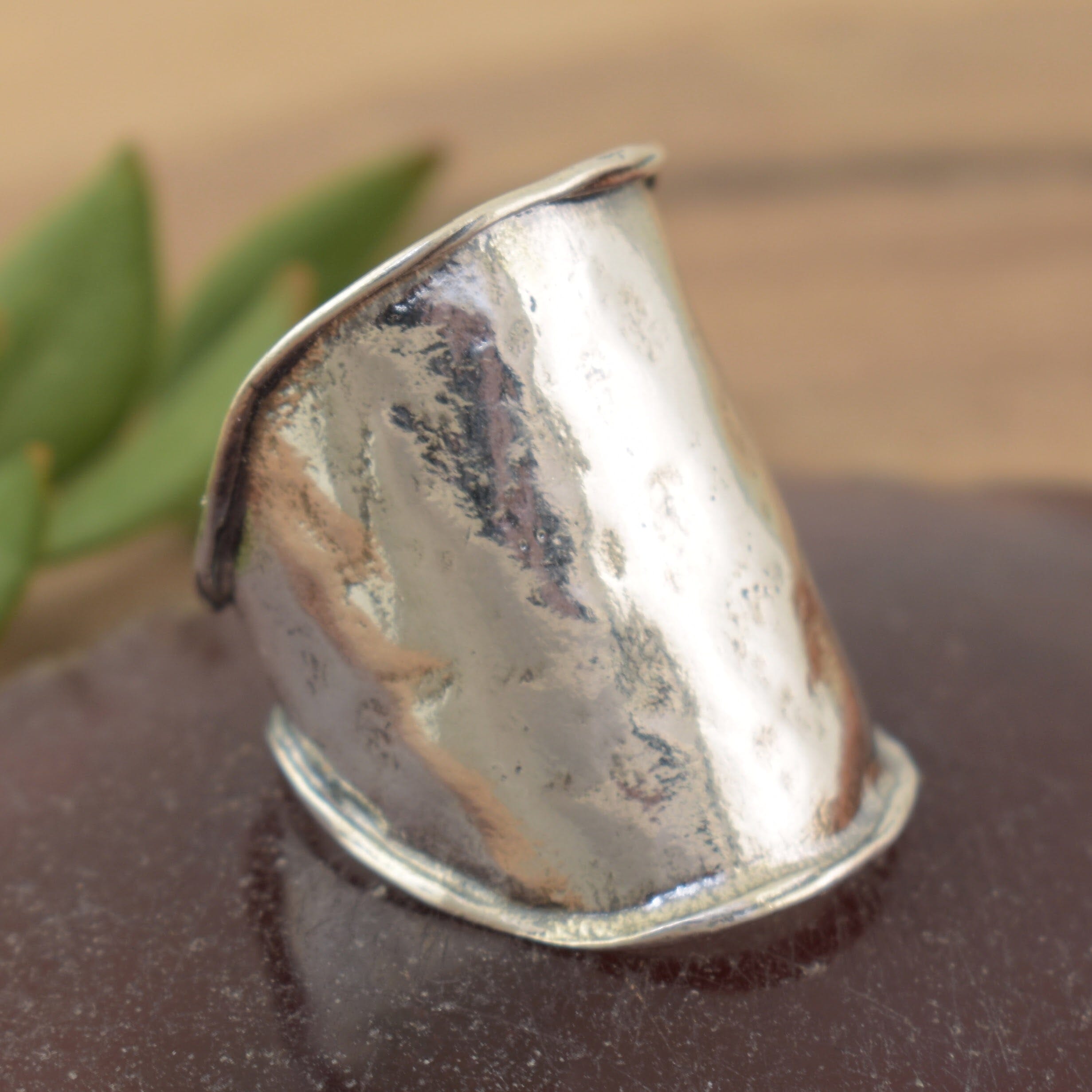 designer chunky sterling silver ring
