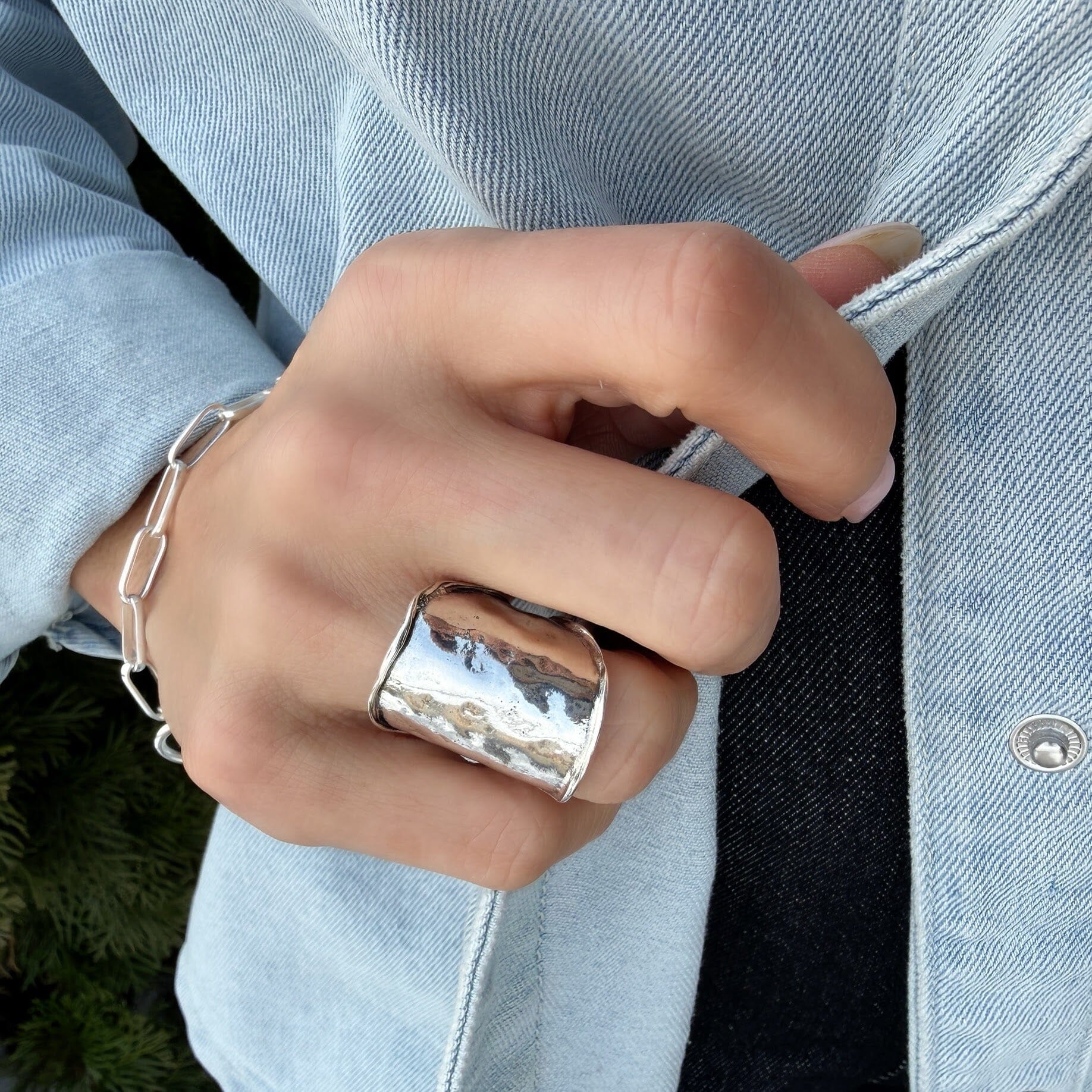 silver designer ring - Big and Bold