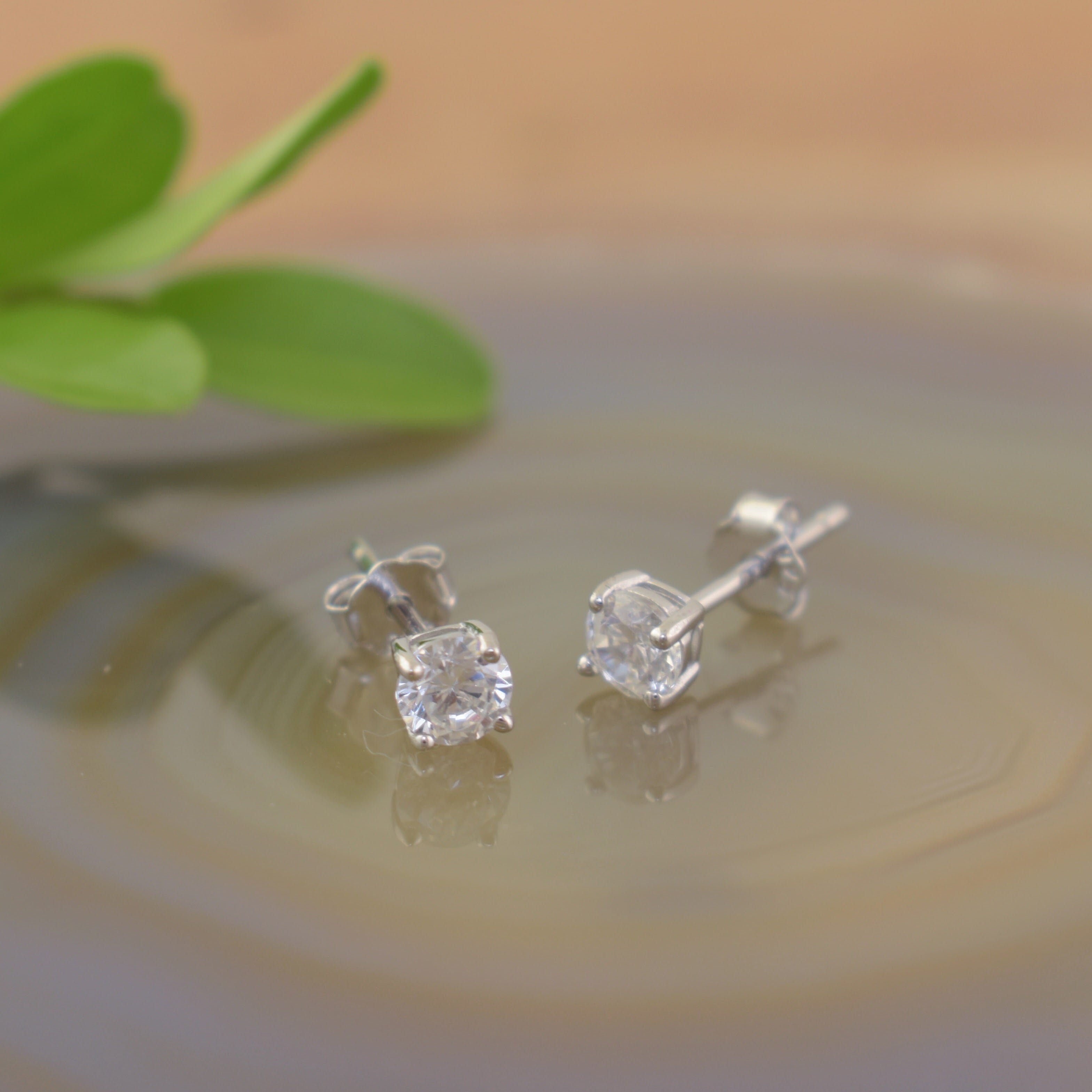 Sterling silver post earrings