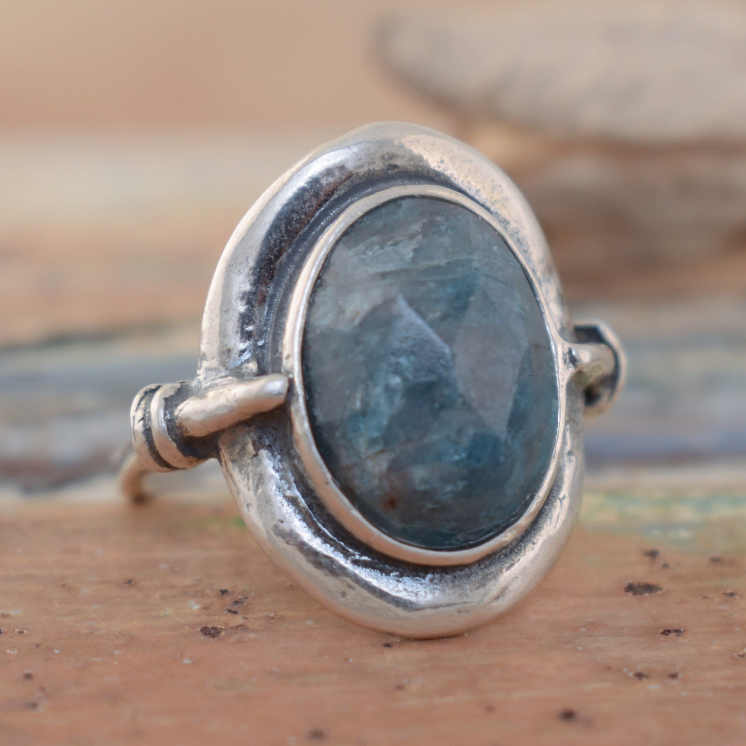 sterling silver hand crafted statement ring