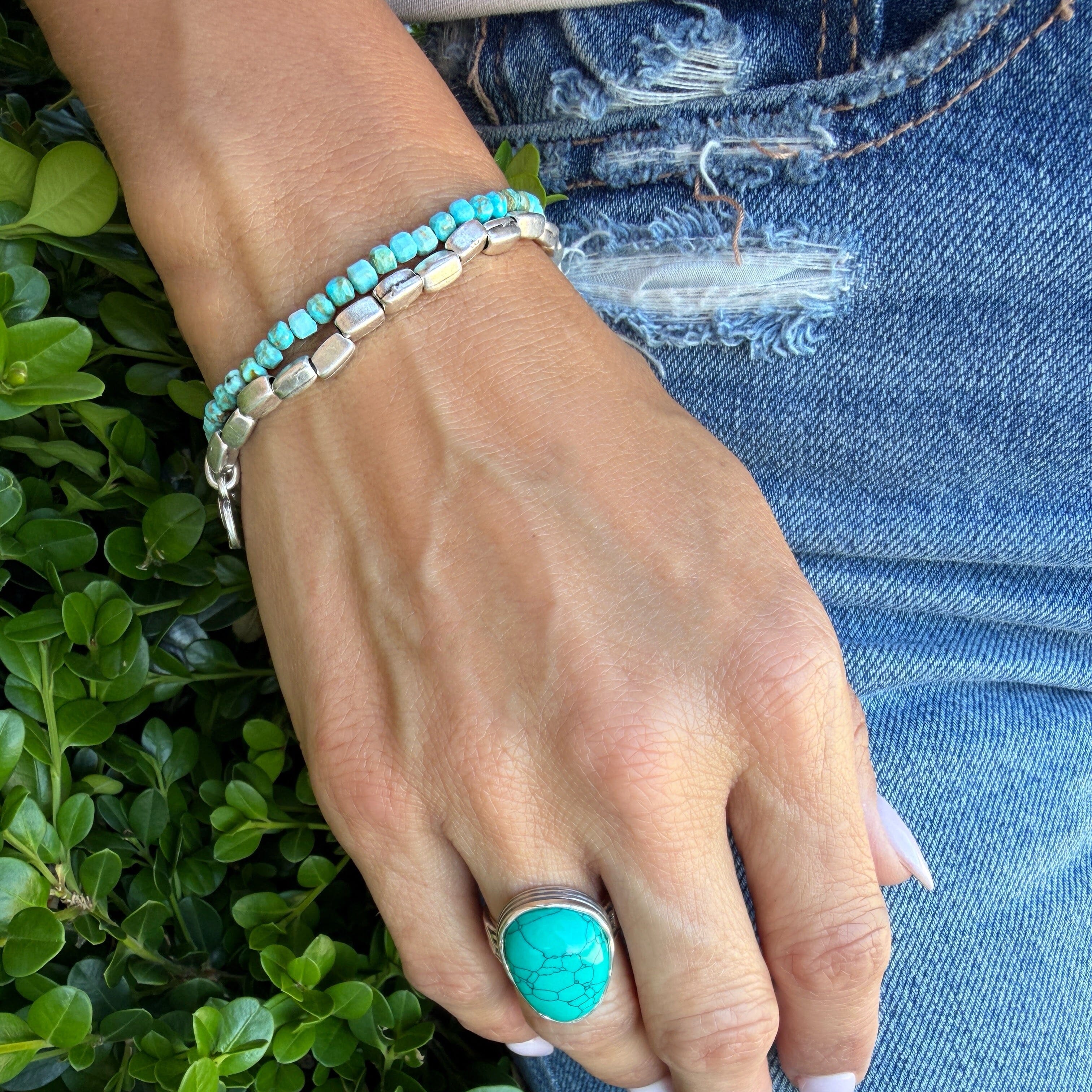 stackable turquoise bracelet