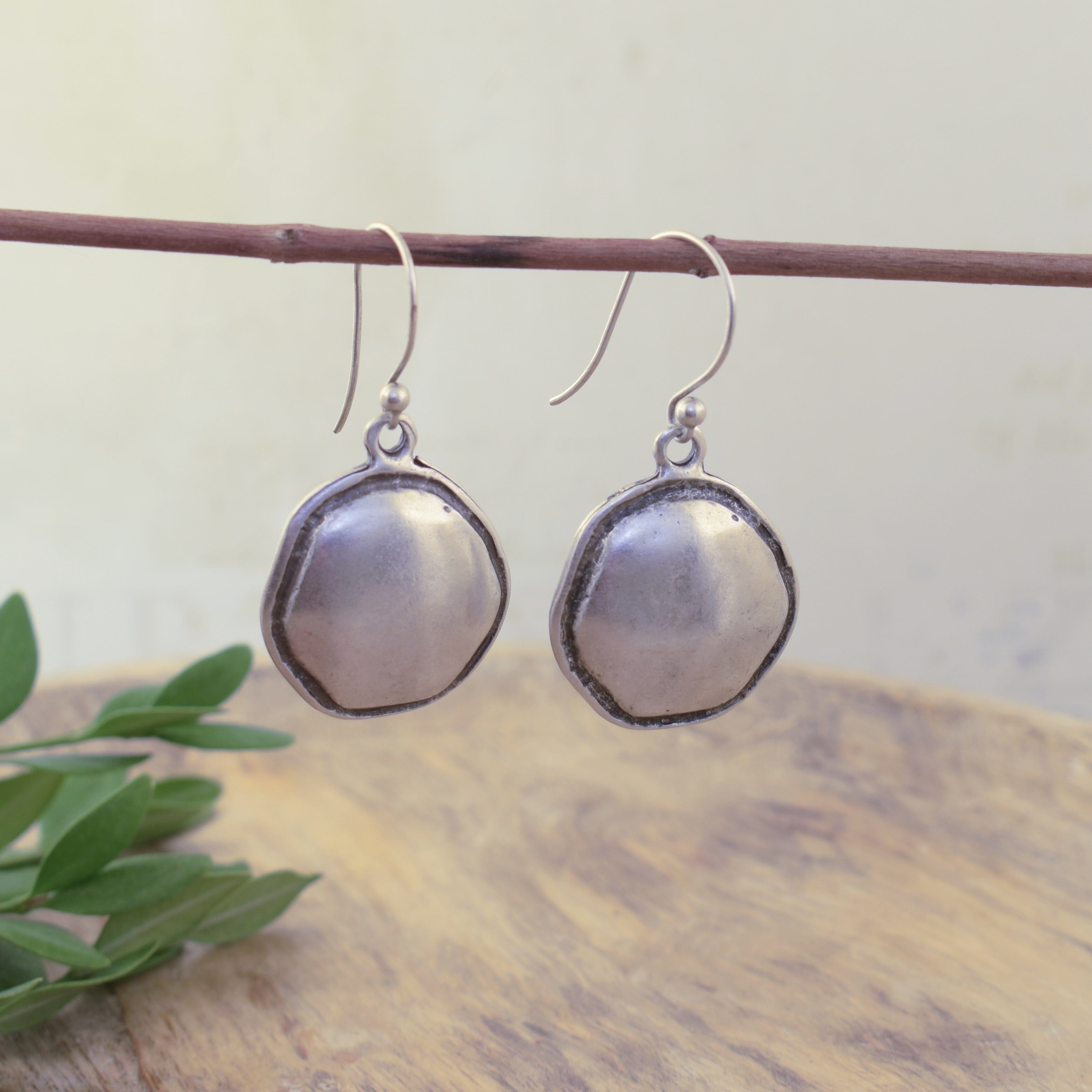 Zamak earrings with hook earring backs