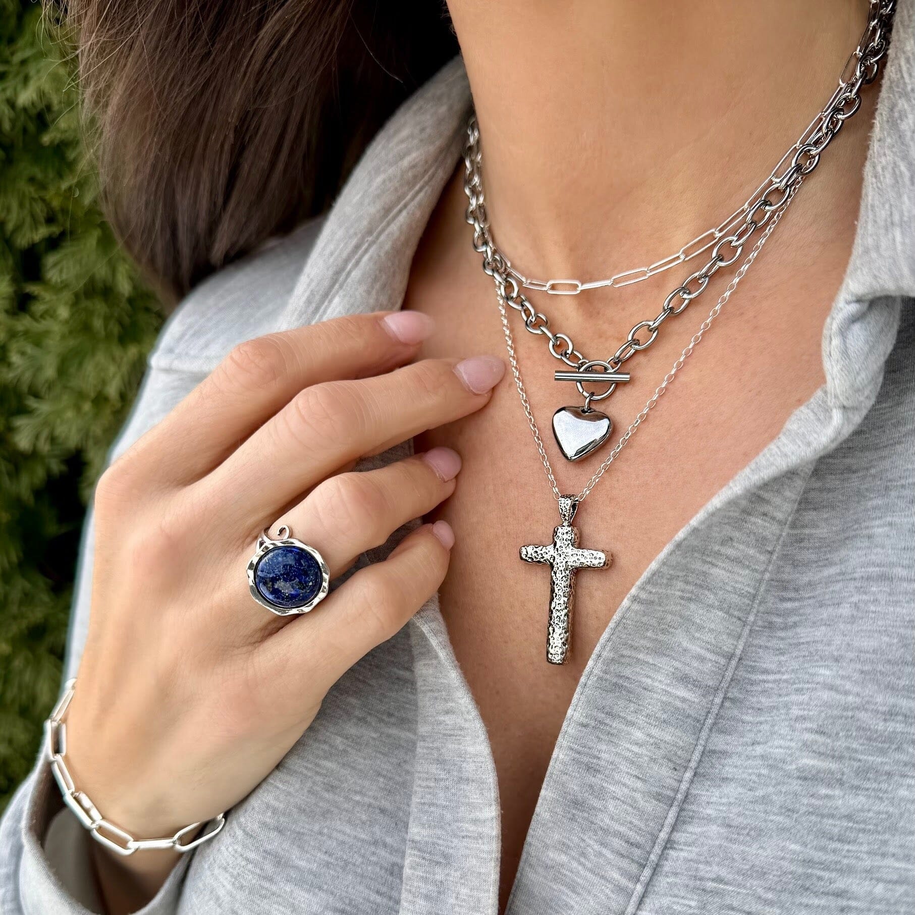 stainless steel heart necklace