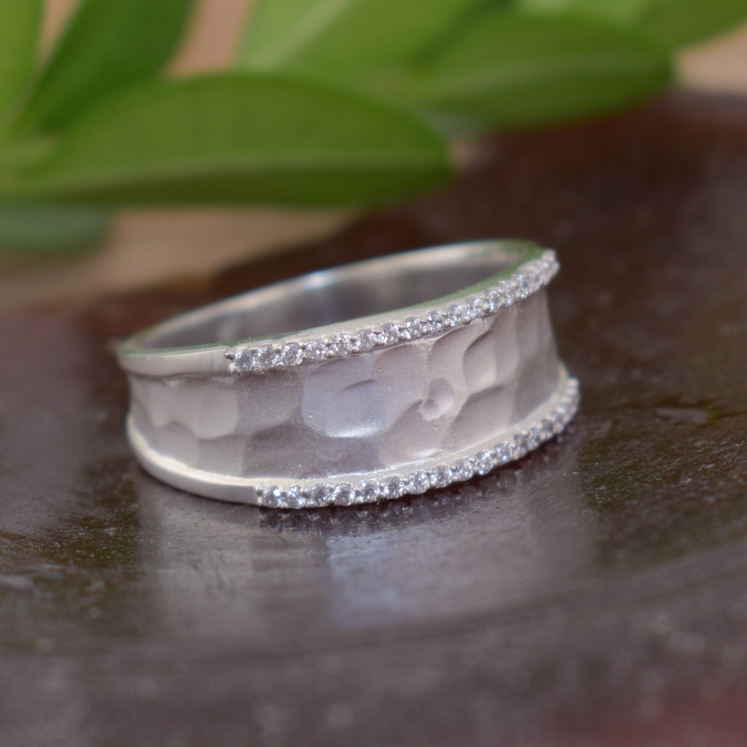 low shine sterling silver ring 