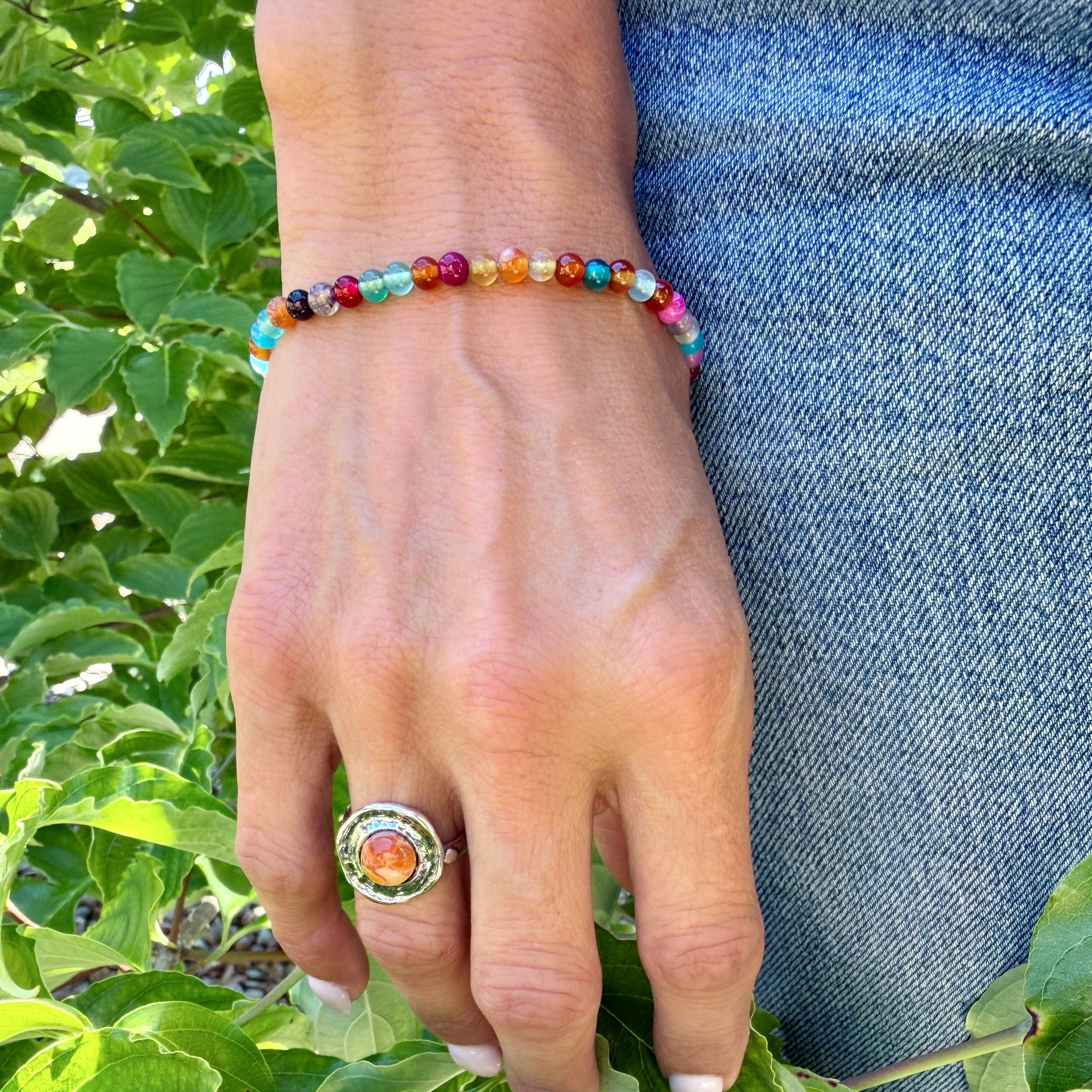 colorful beaded bracelet
