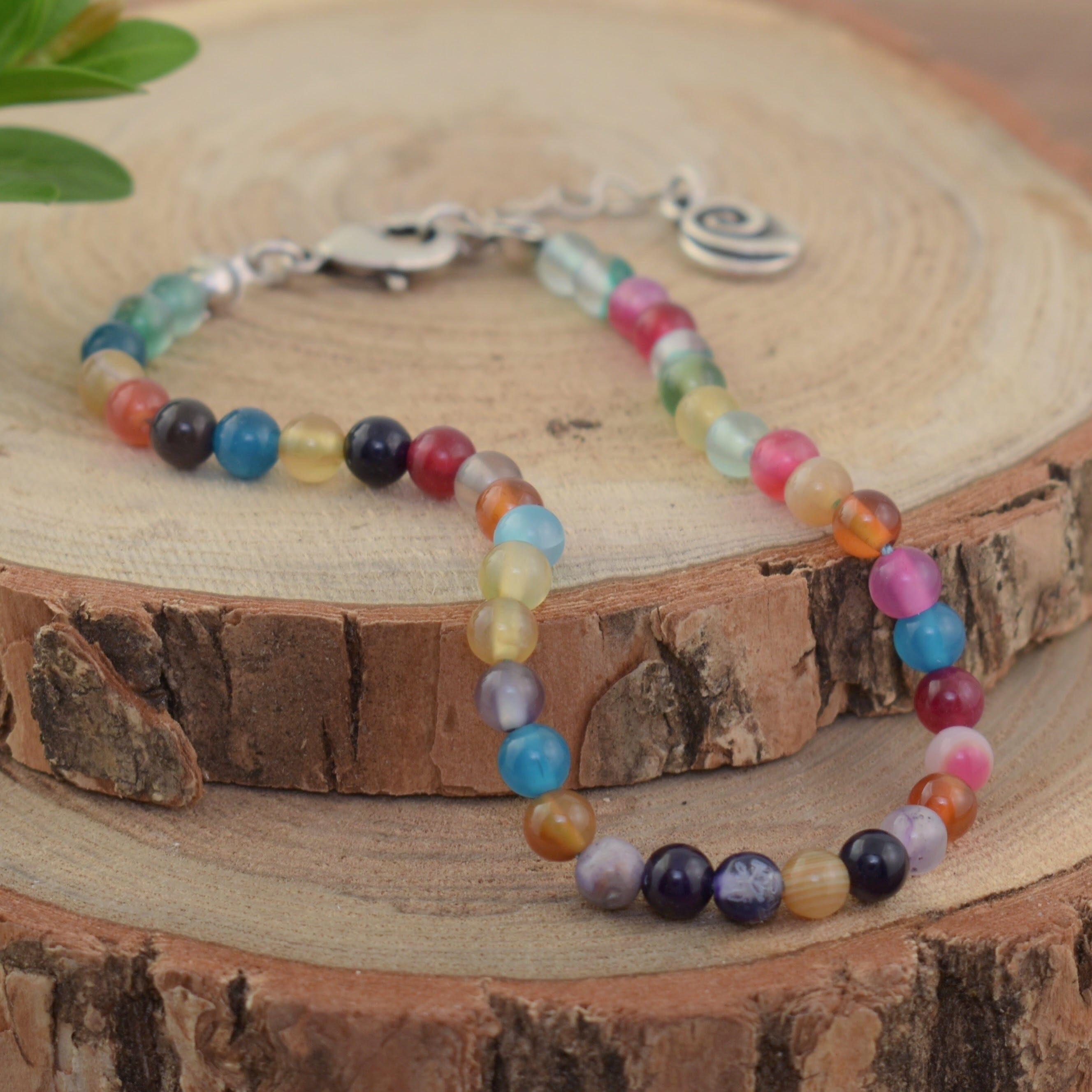 multicolored beaded bracelet
