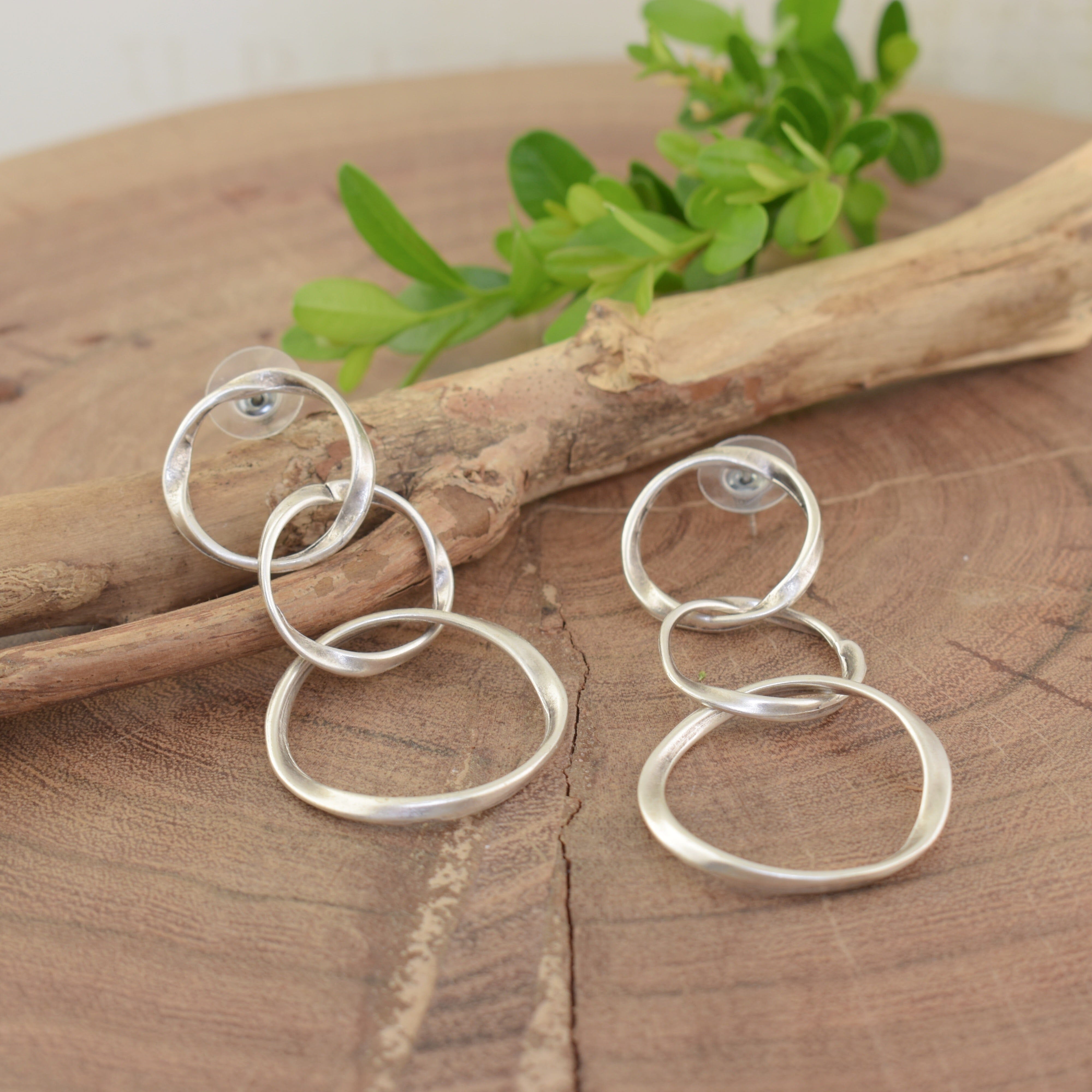 Chain reaction earrings