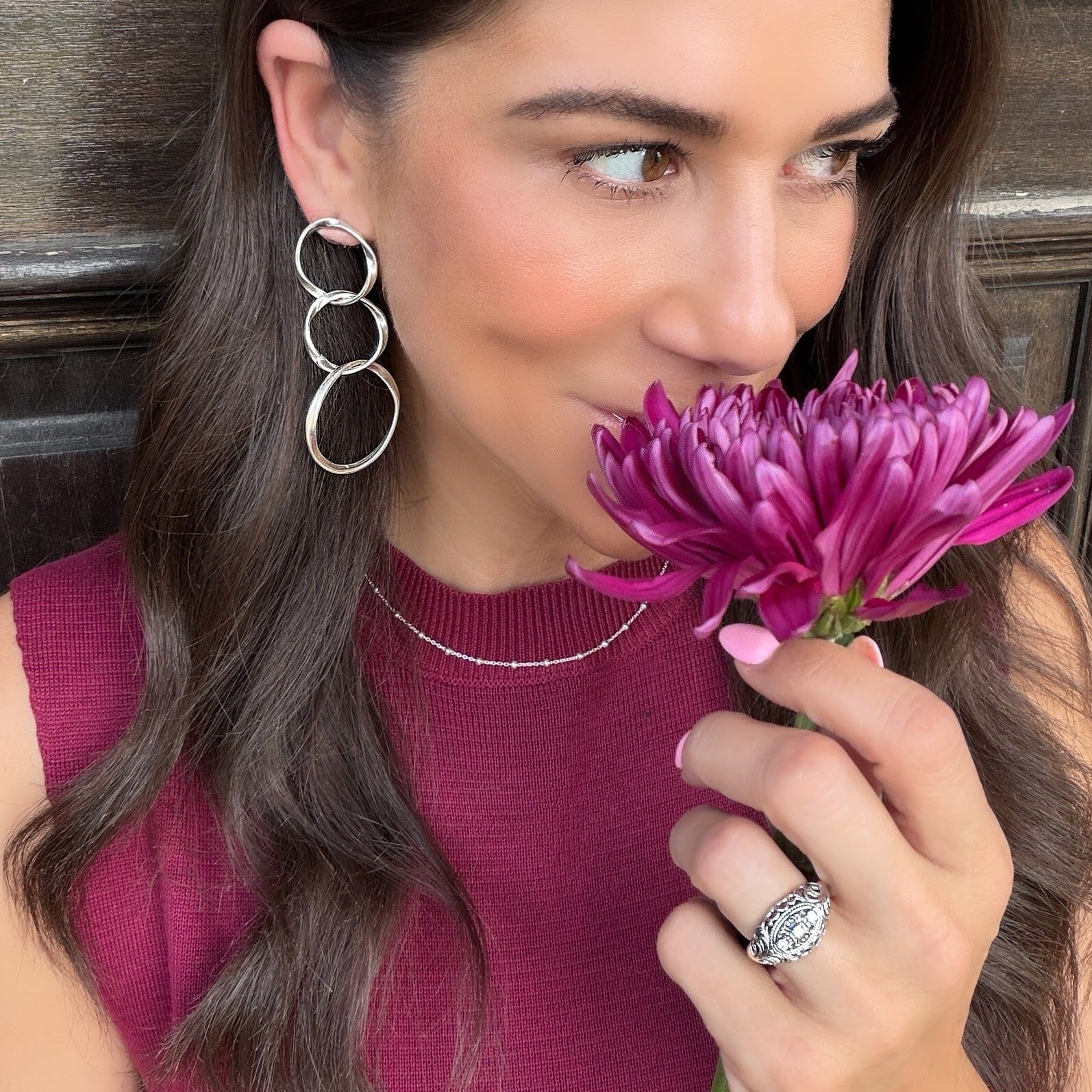 push-back post dangling earrings