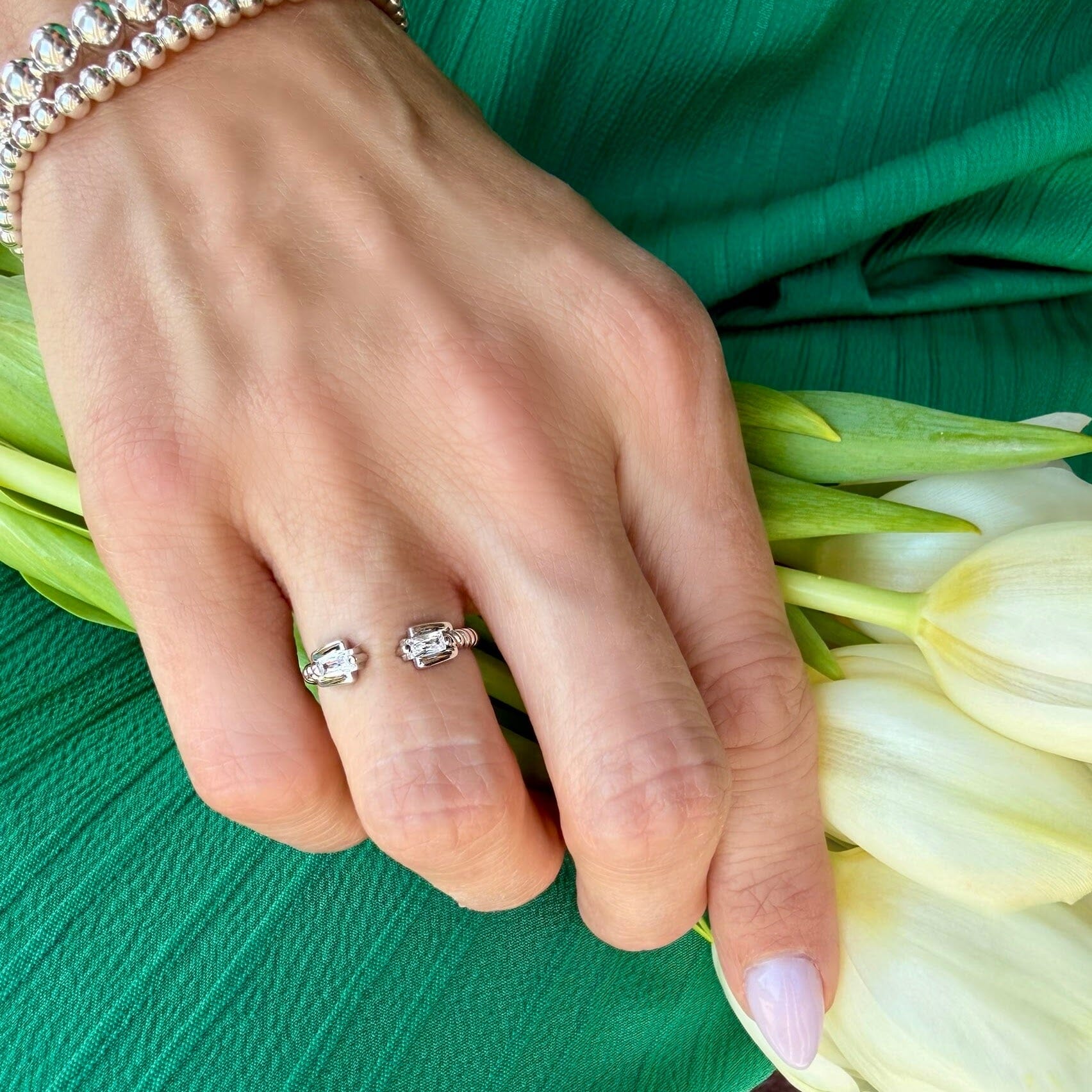 Sterling silver adjustable ring