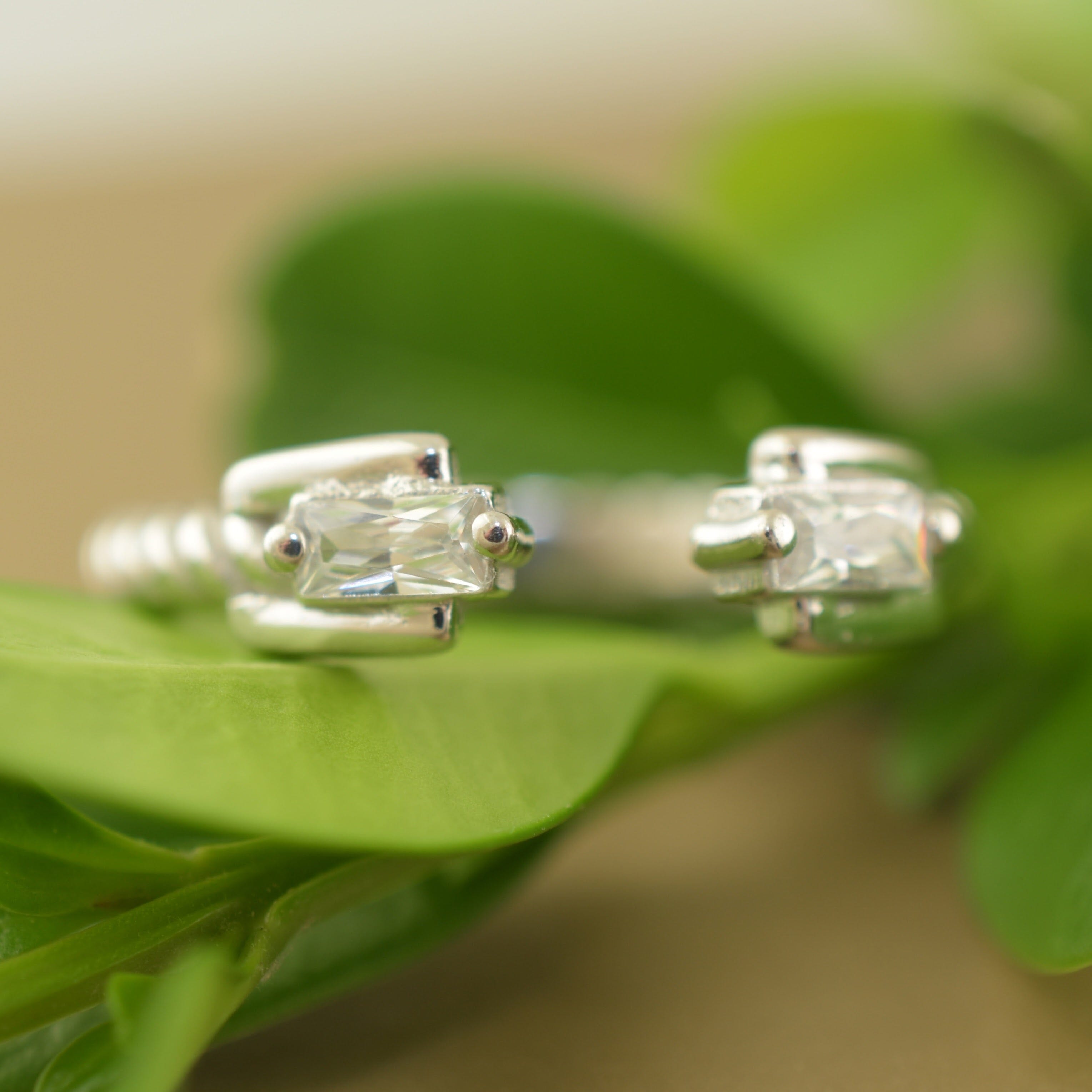 CZ stone ring with prong set stone