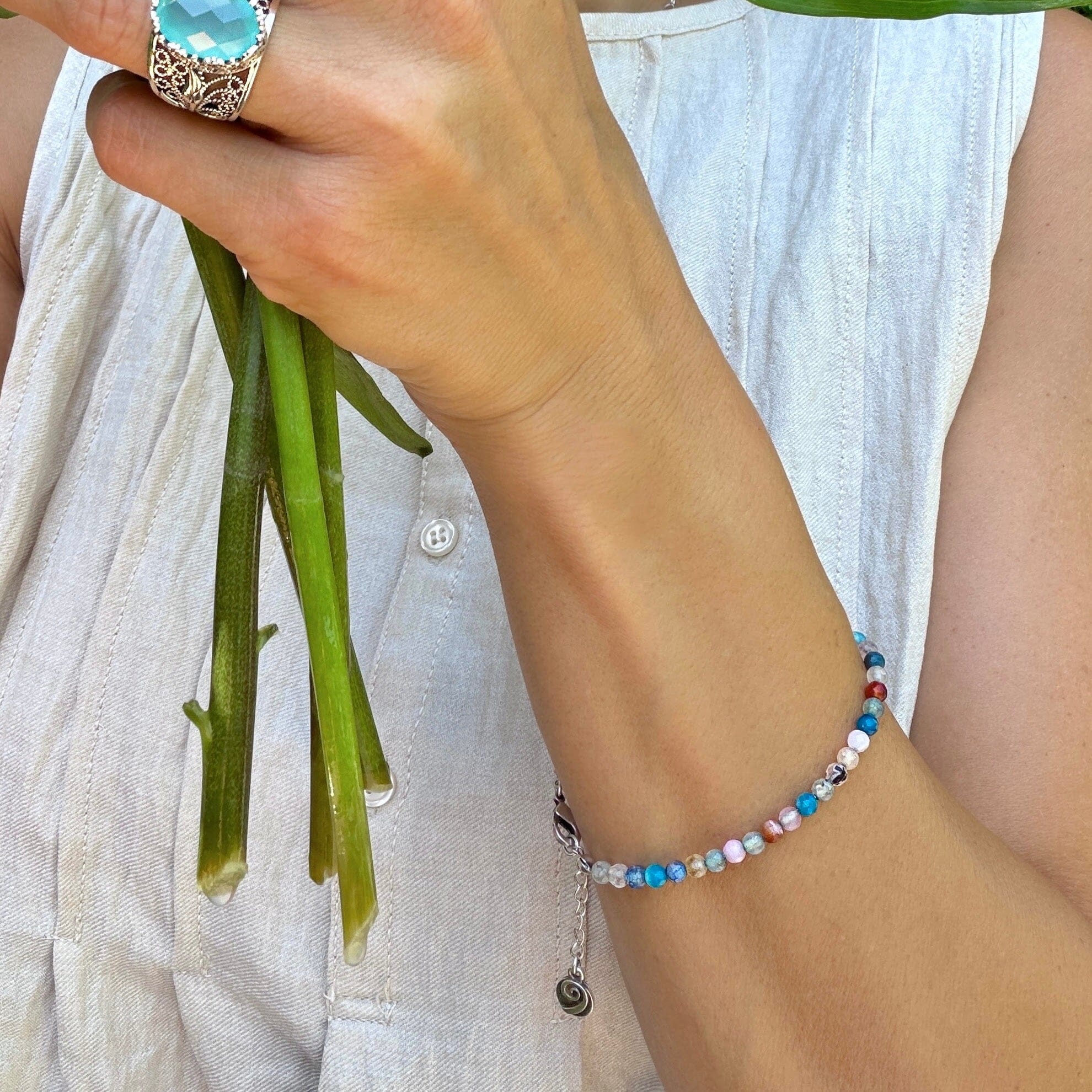 bracelet with various agate beads