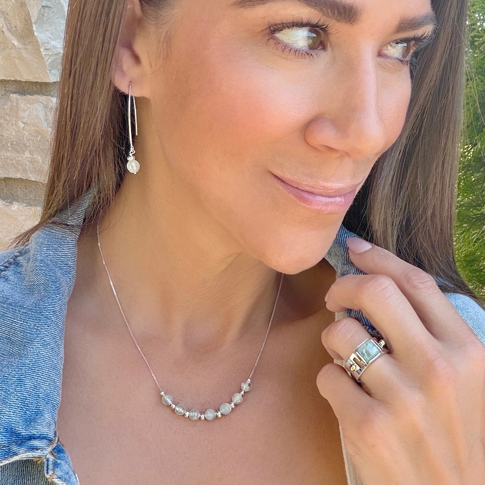 sterling silver and aquamarine jewelry