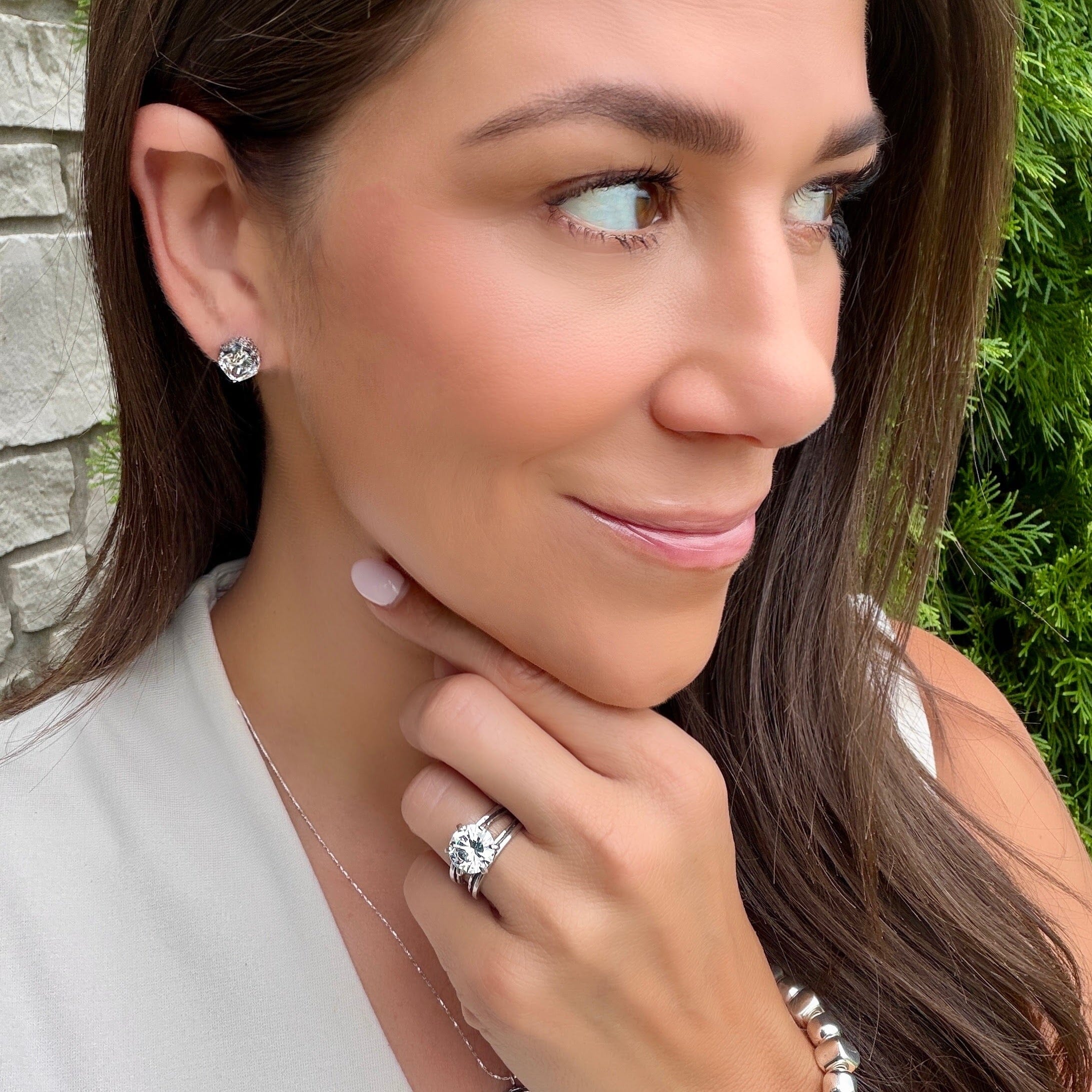Cushion the Blow Earrings paired with Ooh La La Ring