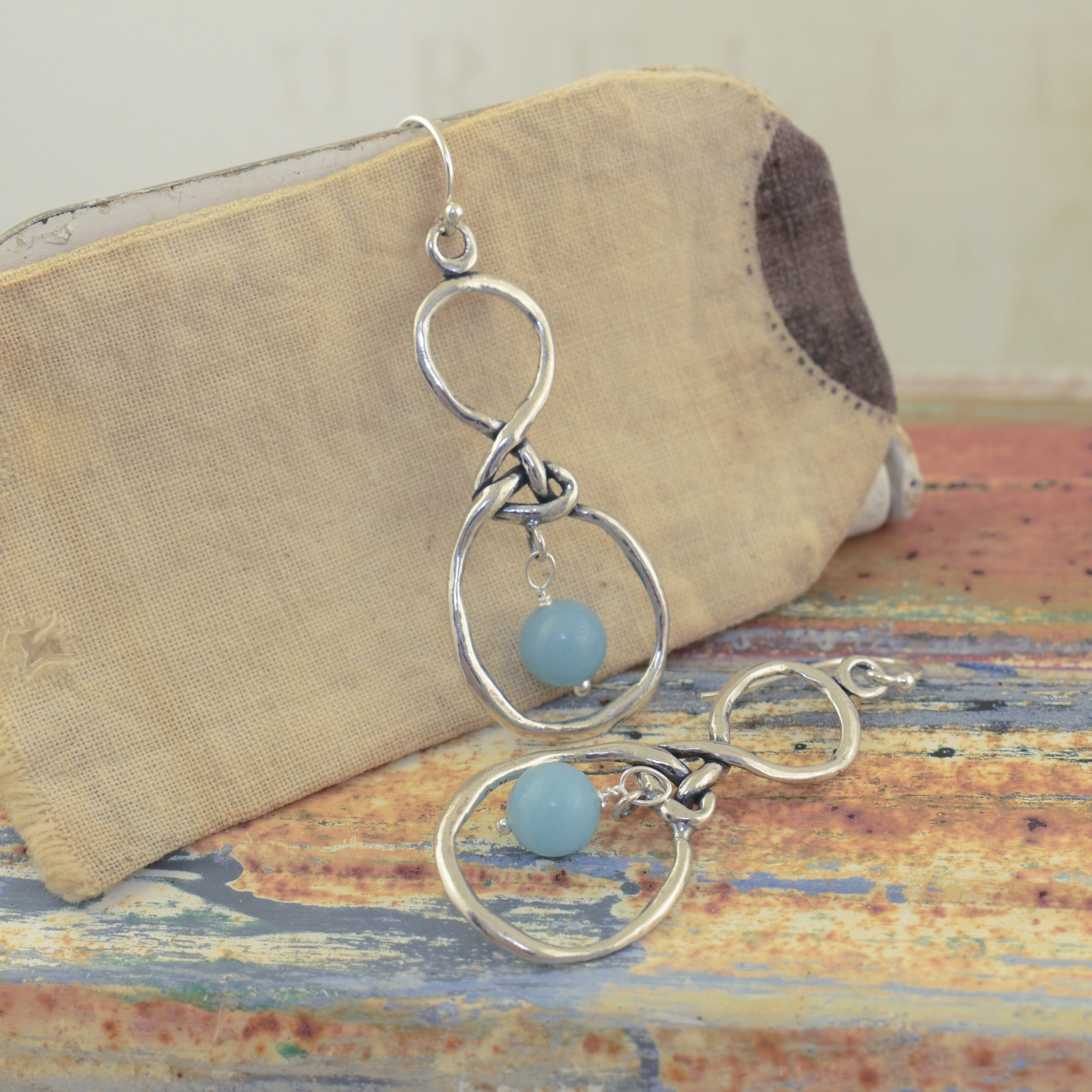 hook back earrings called Desert Drift earrings