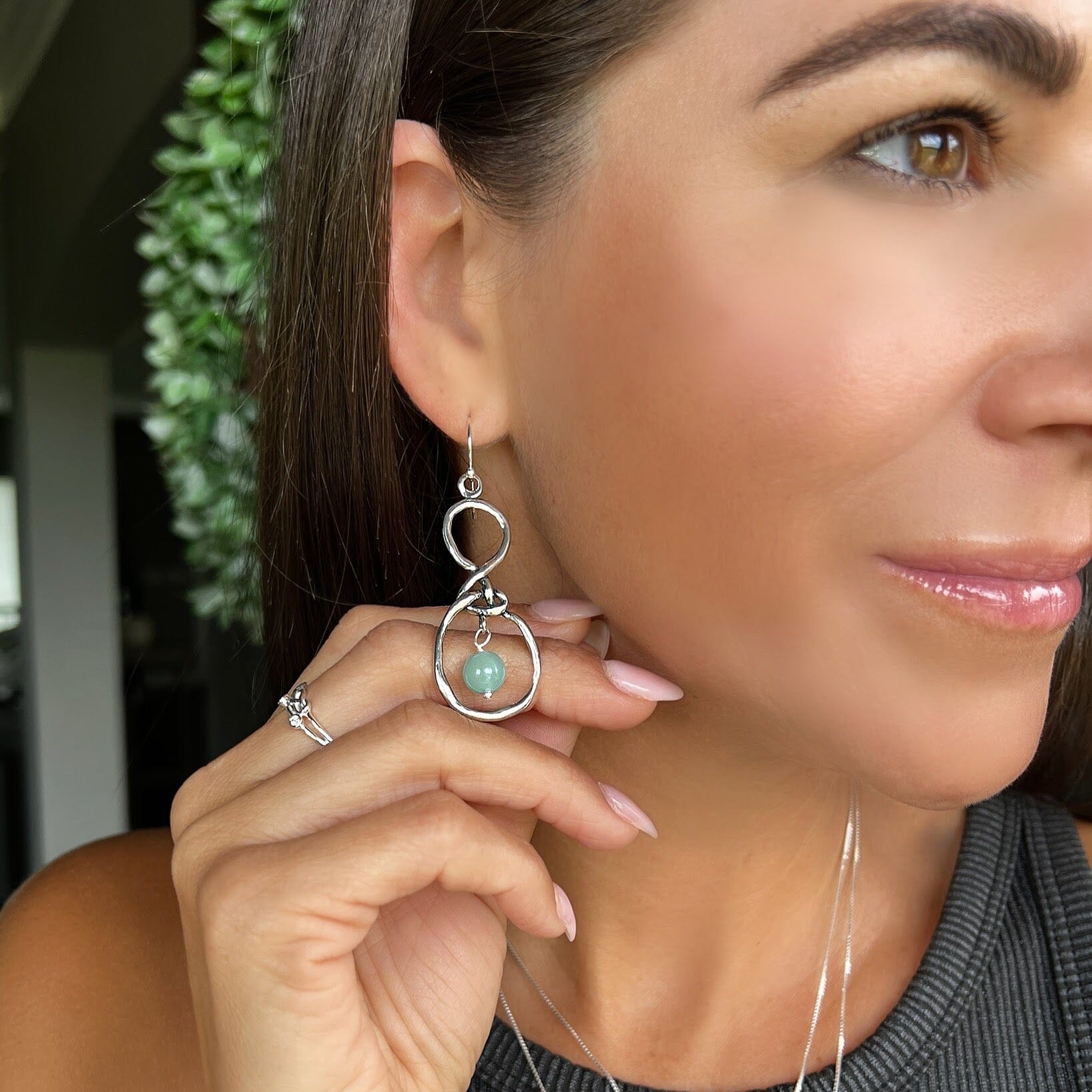 Desert Drift earrings paired with Better together necklace and my know ring