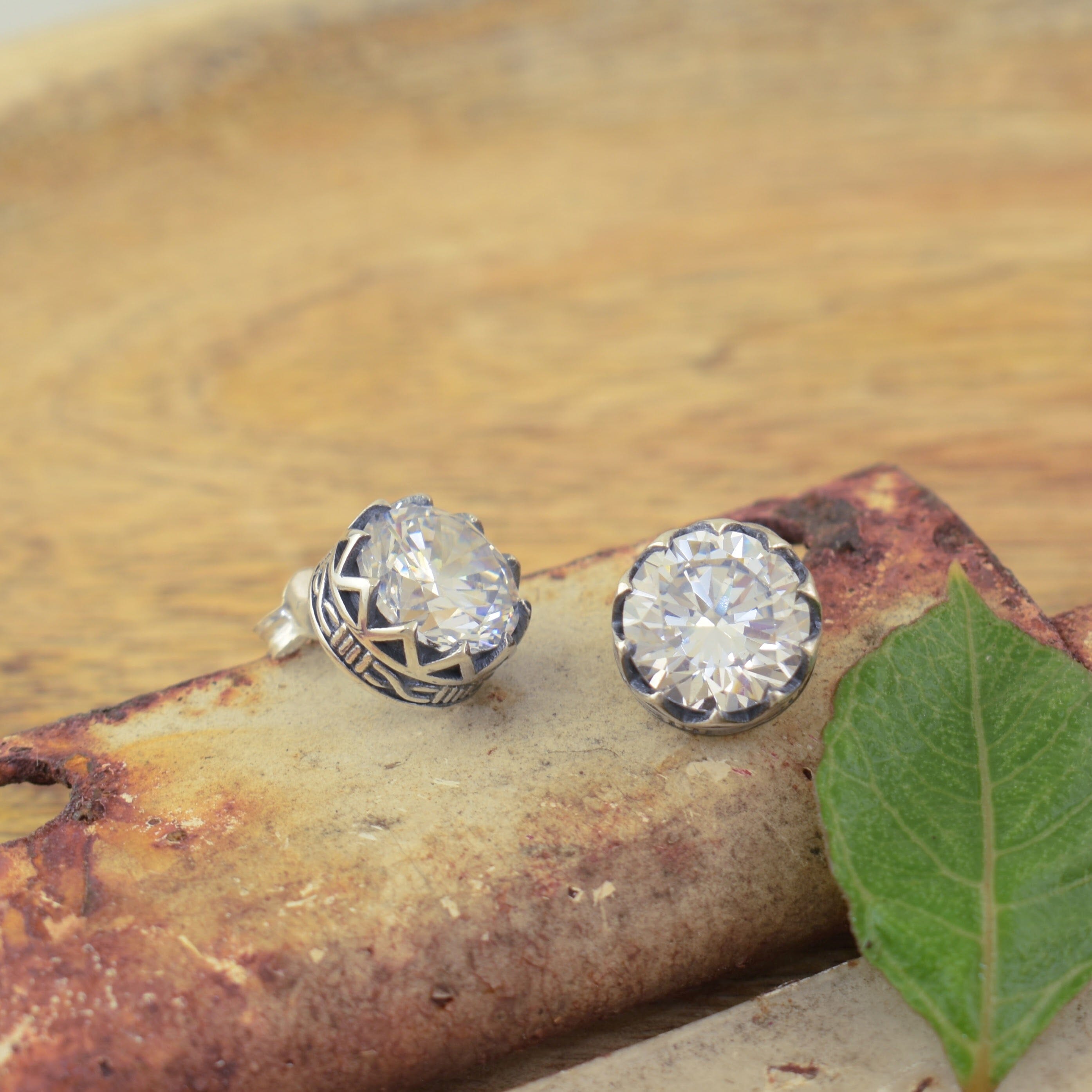 sterling silver stud earrings