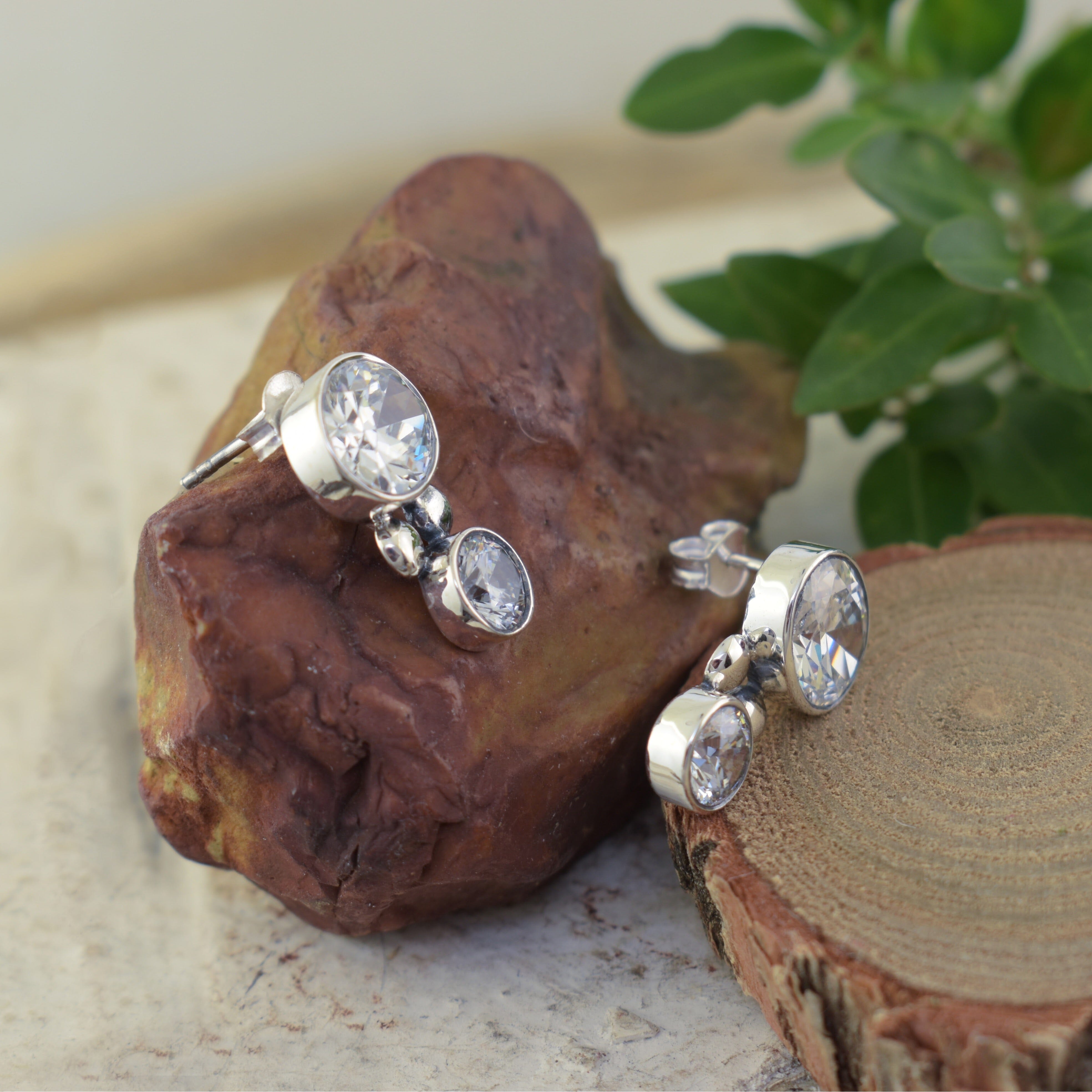 high polished post back earrings dangle earrings