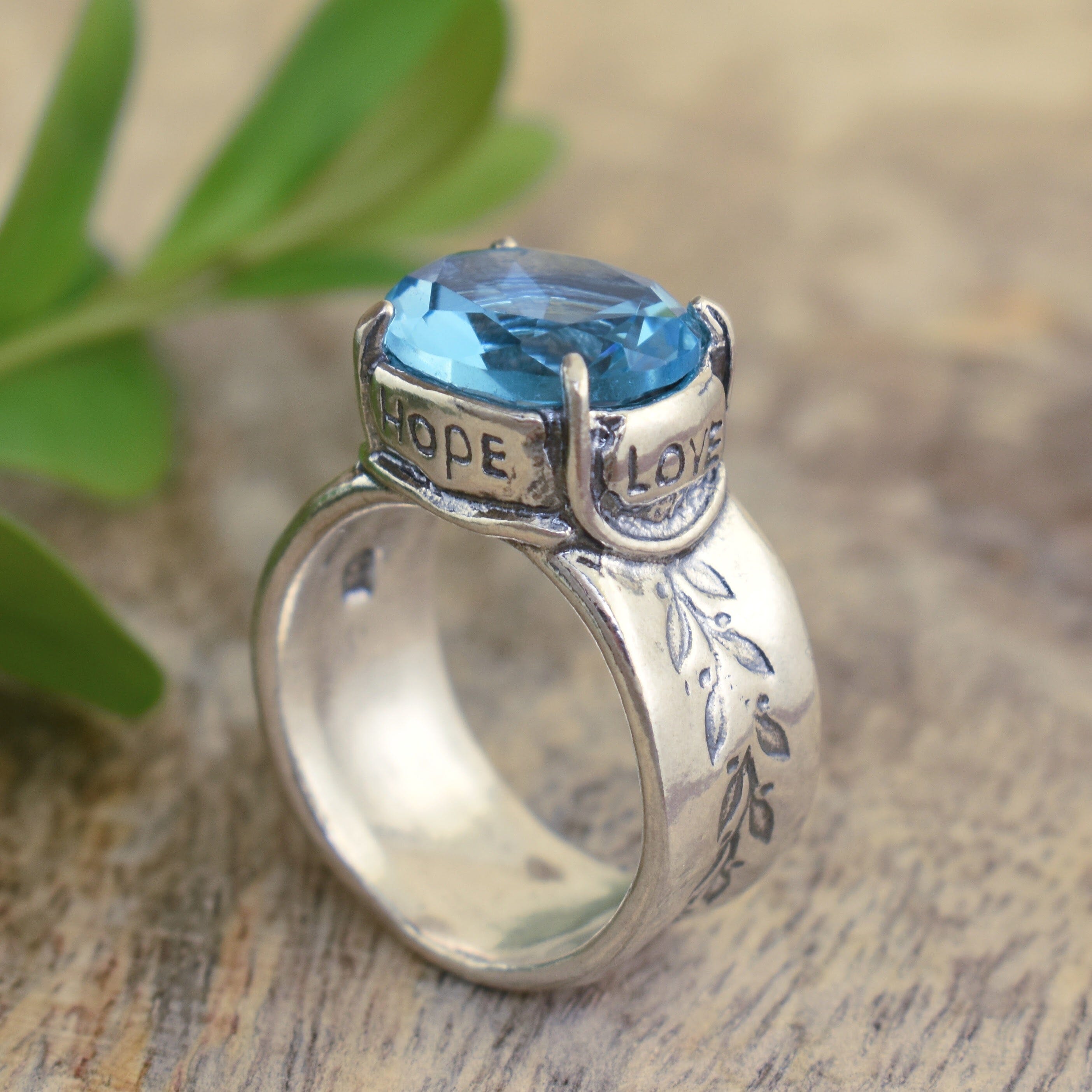 Blue CZ stone ring Enjoy Ring - Blue Sky