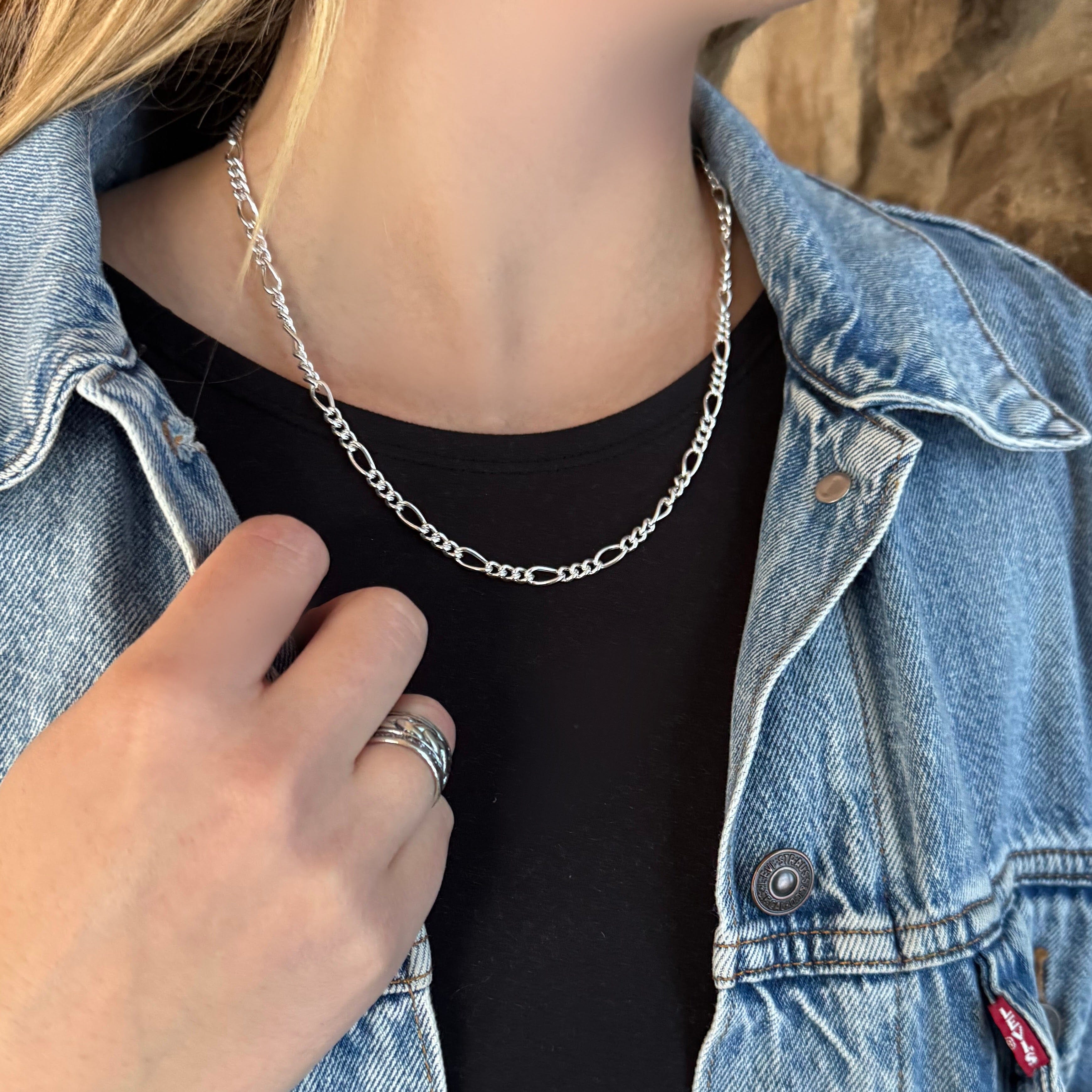 sterling silver linked chain