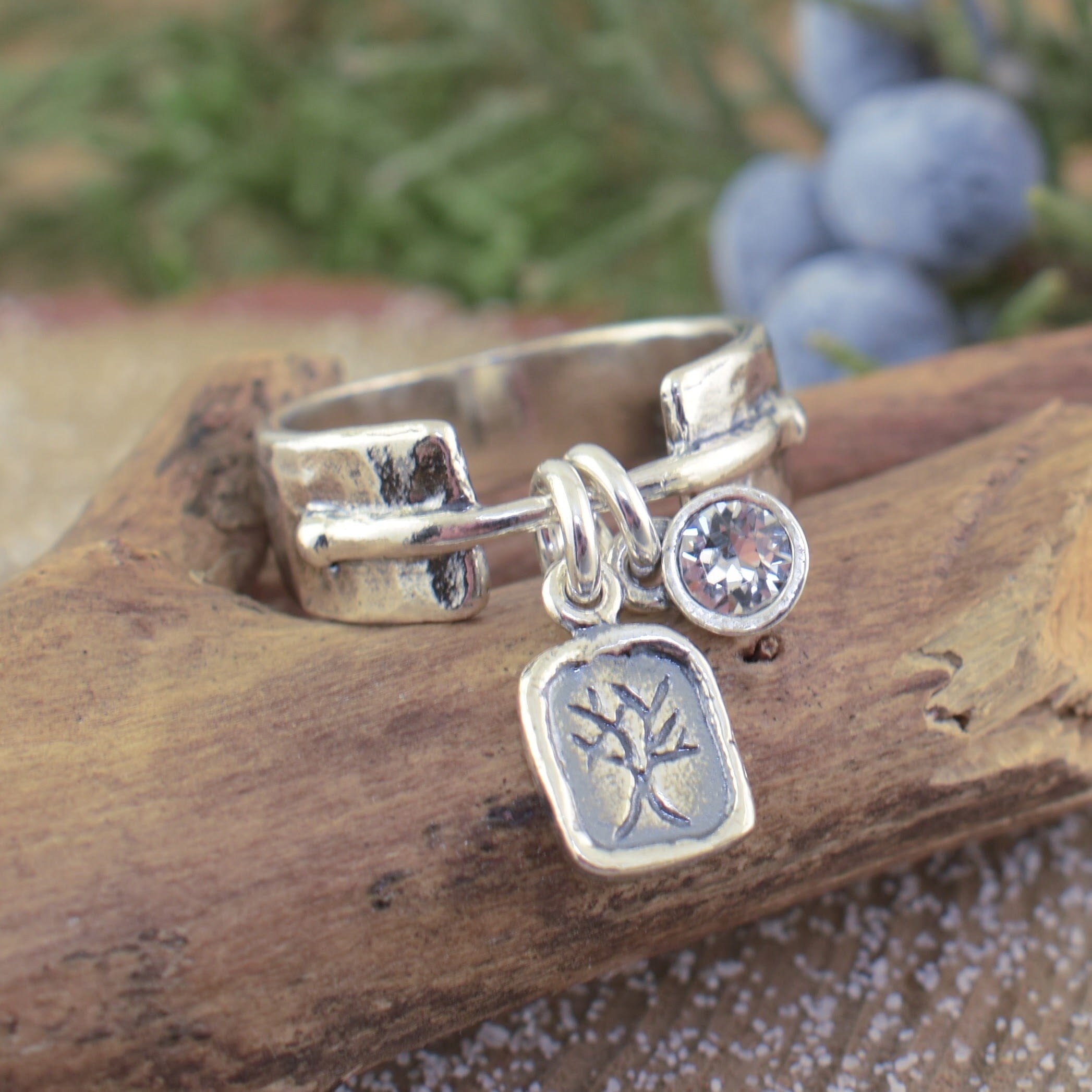 dangle tree and CZ stone 