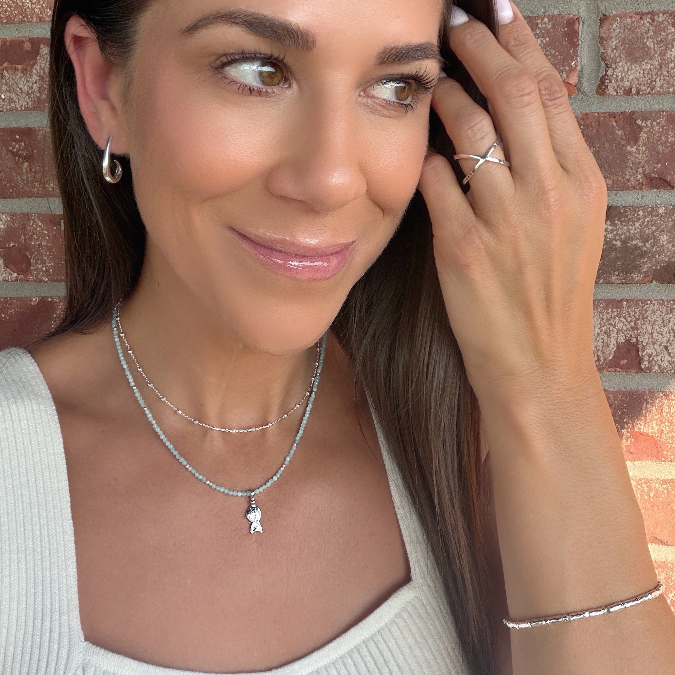 beach style layering necklace
