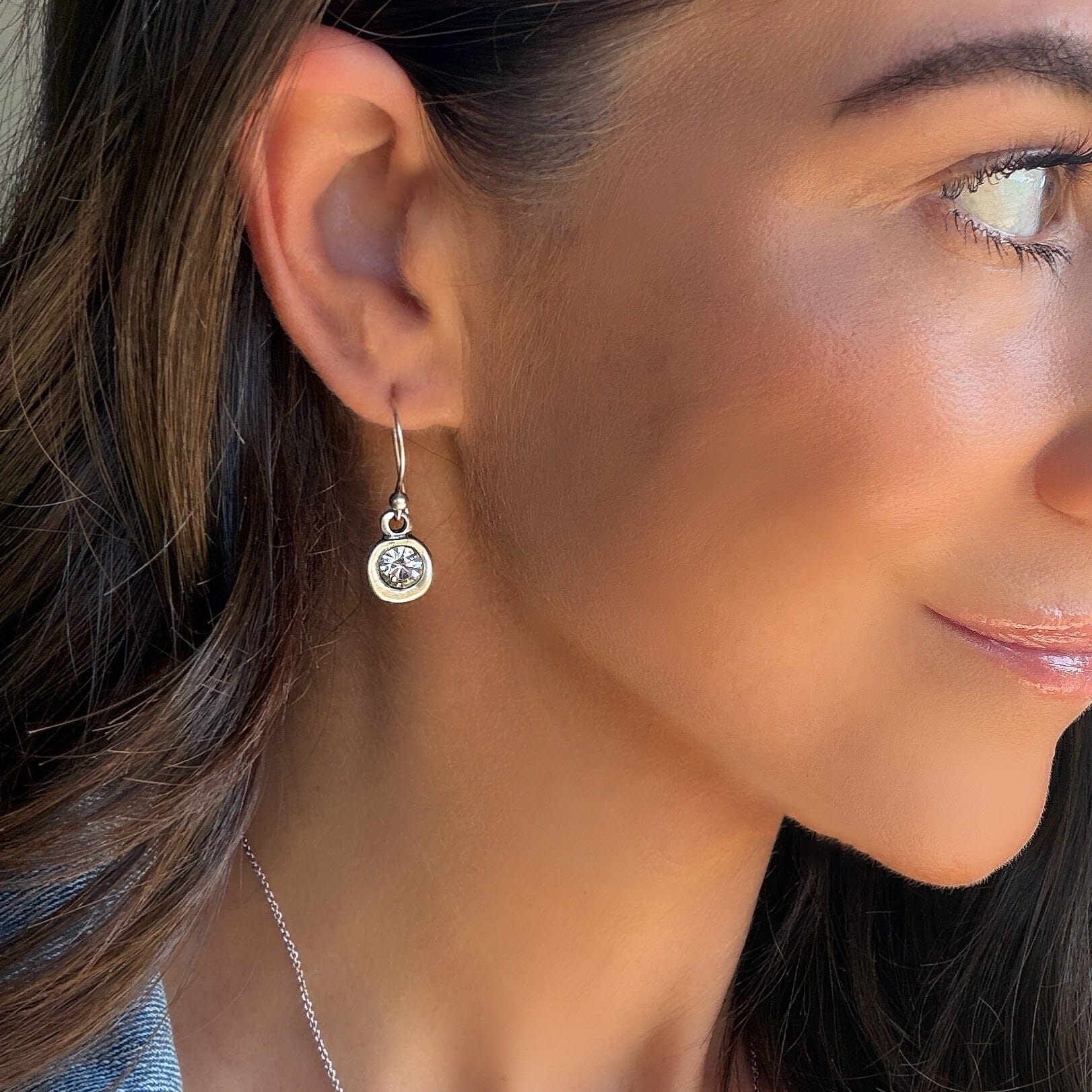 cz dangling earrings