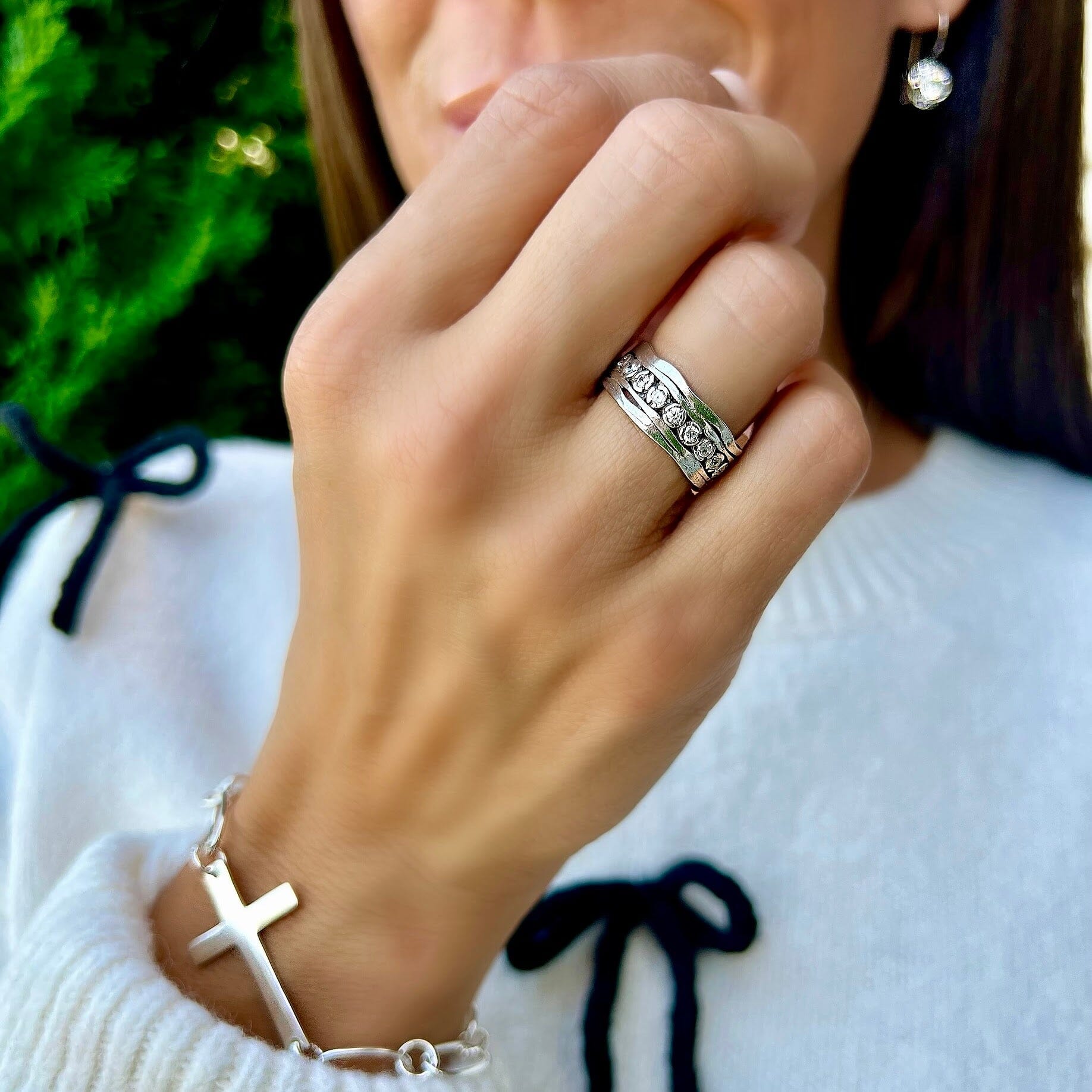 Glisten up girl ring paired with forever linked bracelet