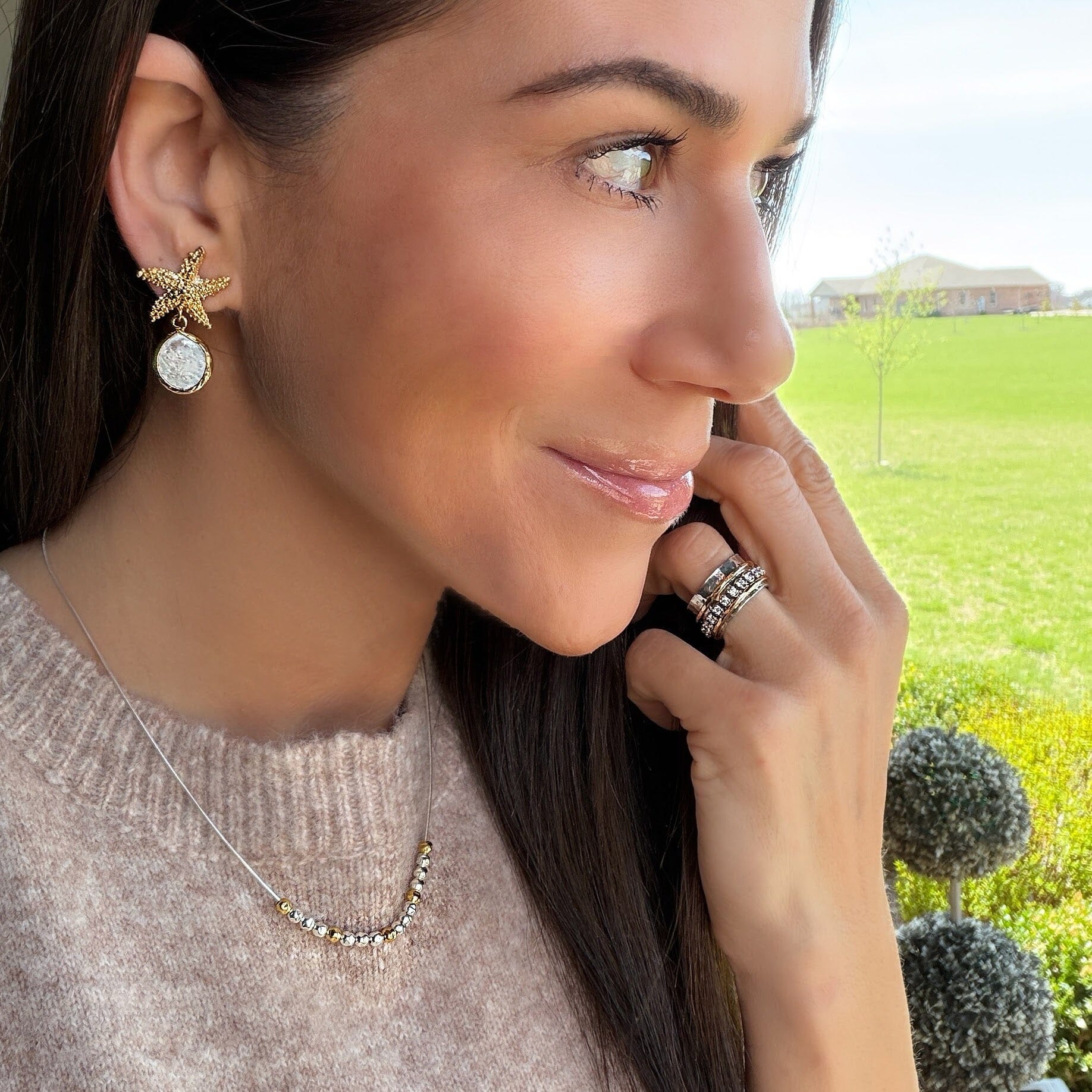 beach style statement earrings