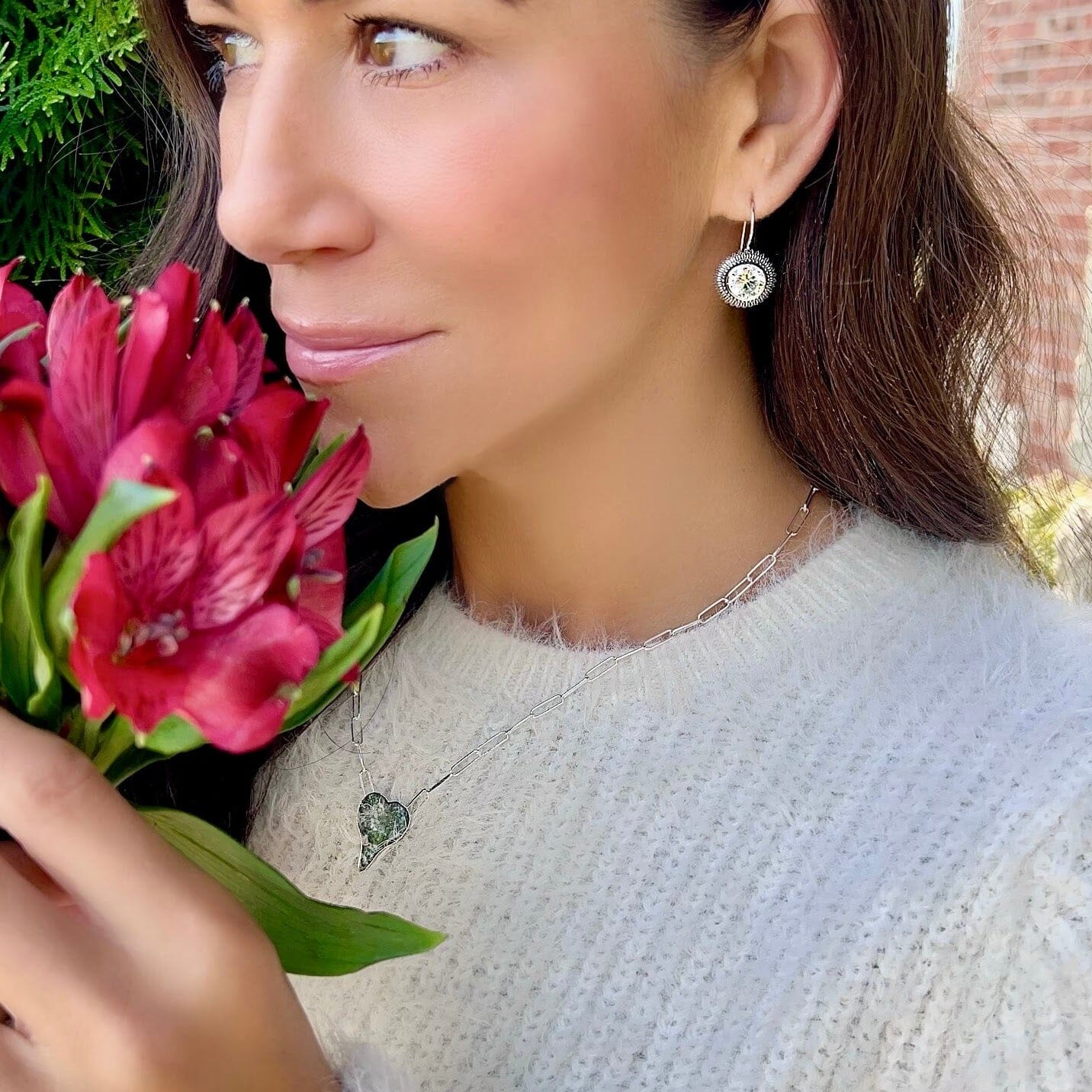 dangling statement cz earrings in handcrafted sterling silver