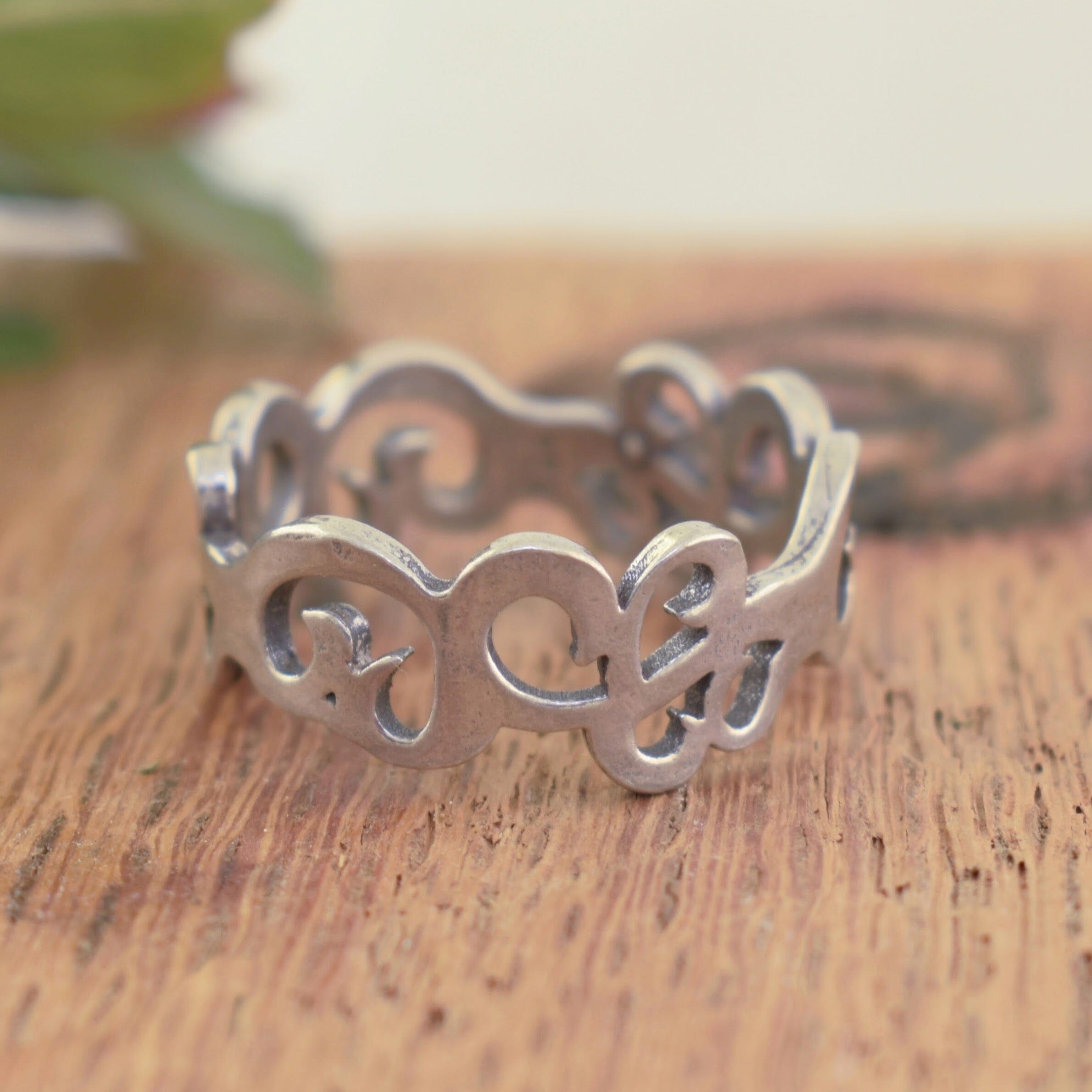 sterling silver cutout ring