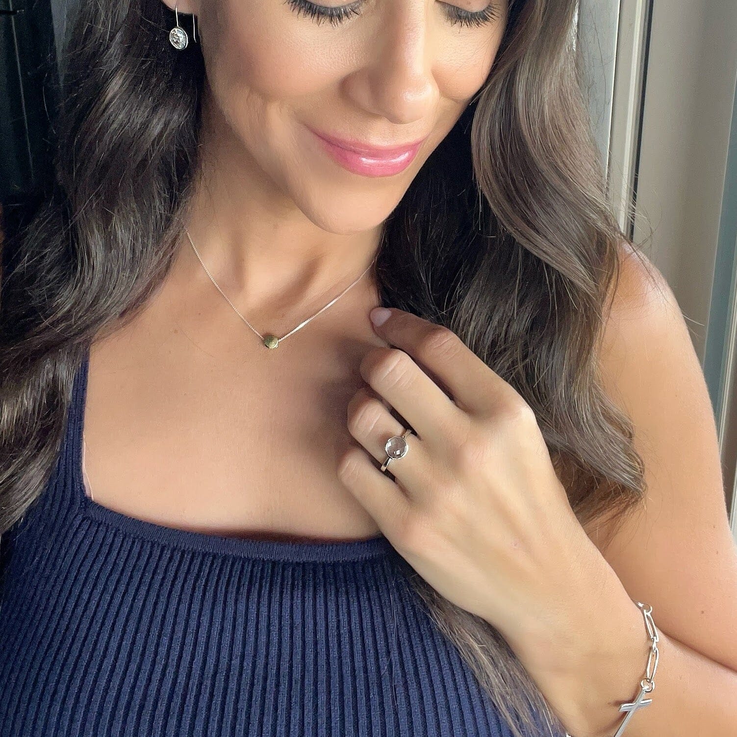 Hello Cupcake Ring paired with Showstopper Earrings, Sundrop Necklace and Forever Linked Bracelet
