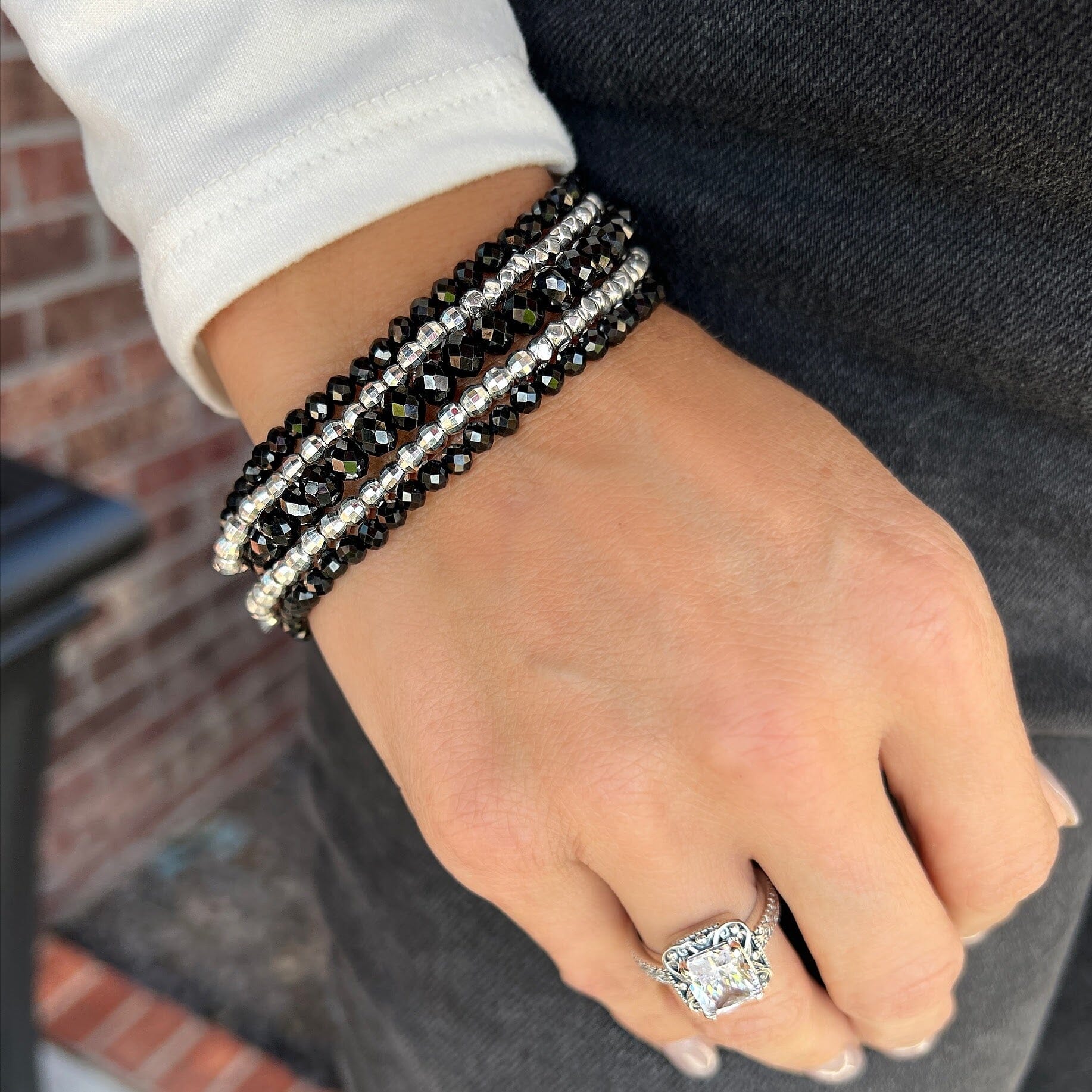 High-class bracelet paired with the sterling silver ring, High class drama