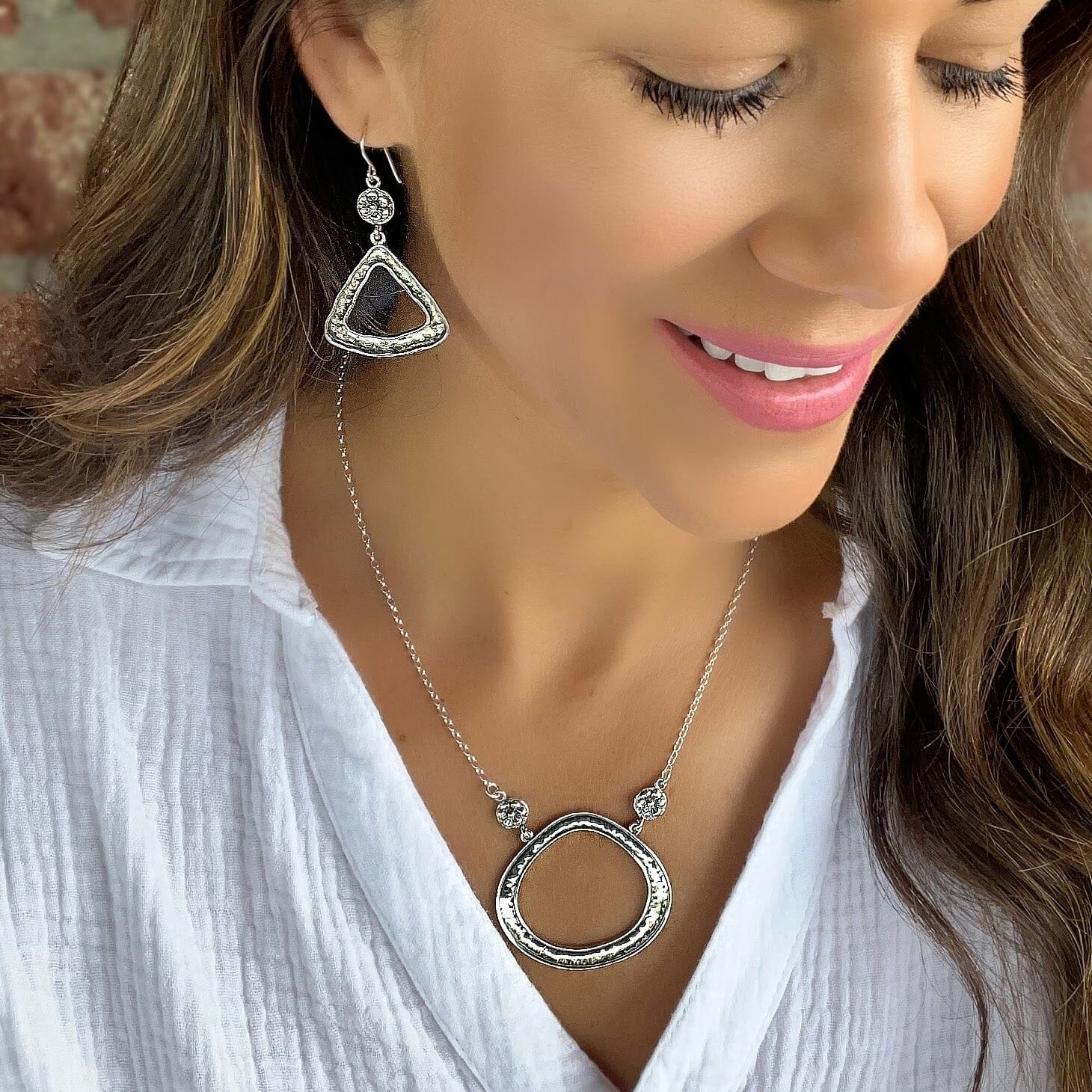 Sterling silver Hoity Toity Necklace with matching Hoity Toity Earrings