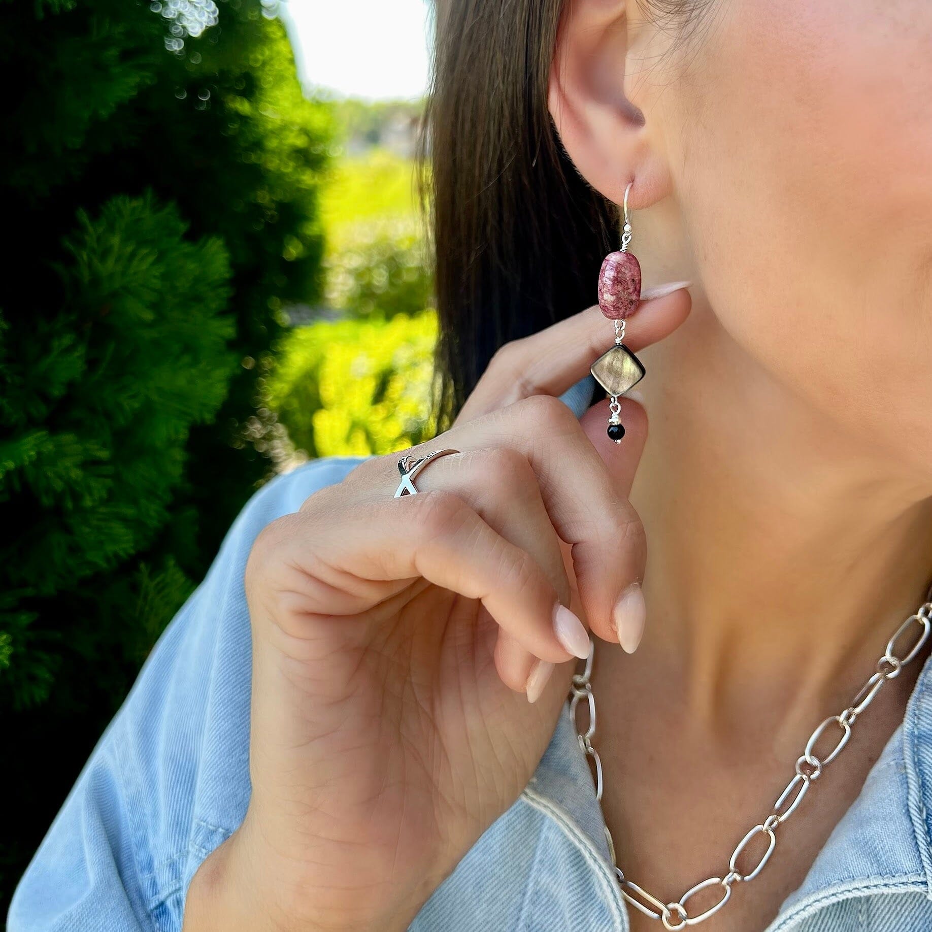 hand crafted dangle earrings