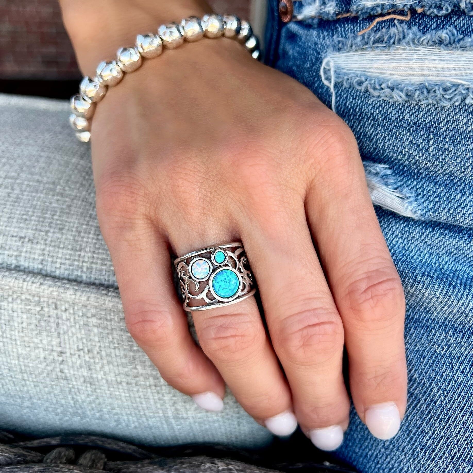 Opal ring I Dream in Opal with .925 sterling silver