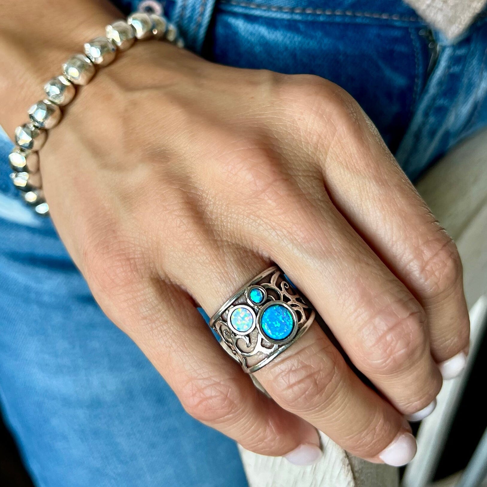 Opal ring I Dream in Opal with .925 sterling silver