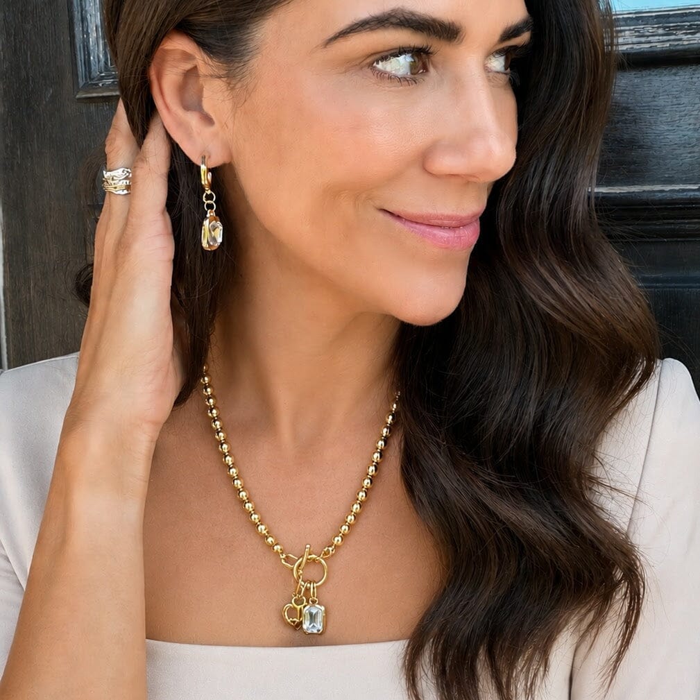 gold plated statement necklace