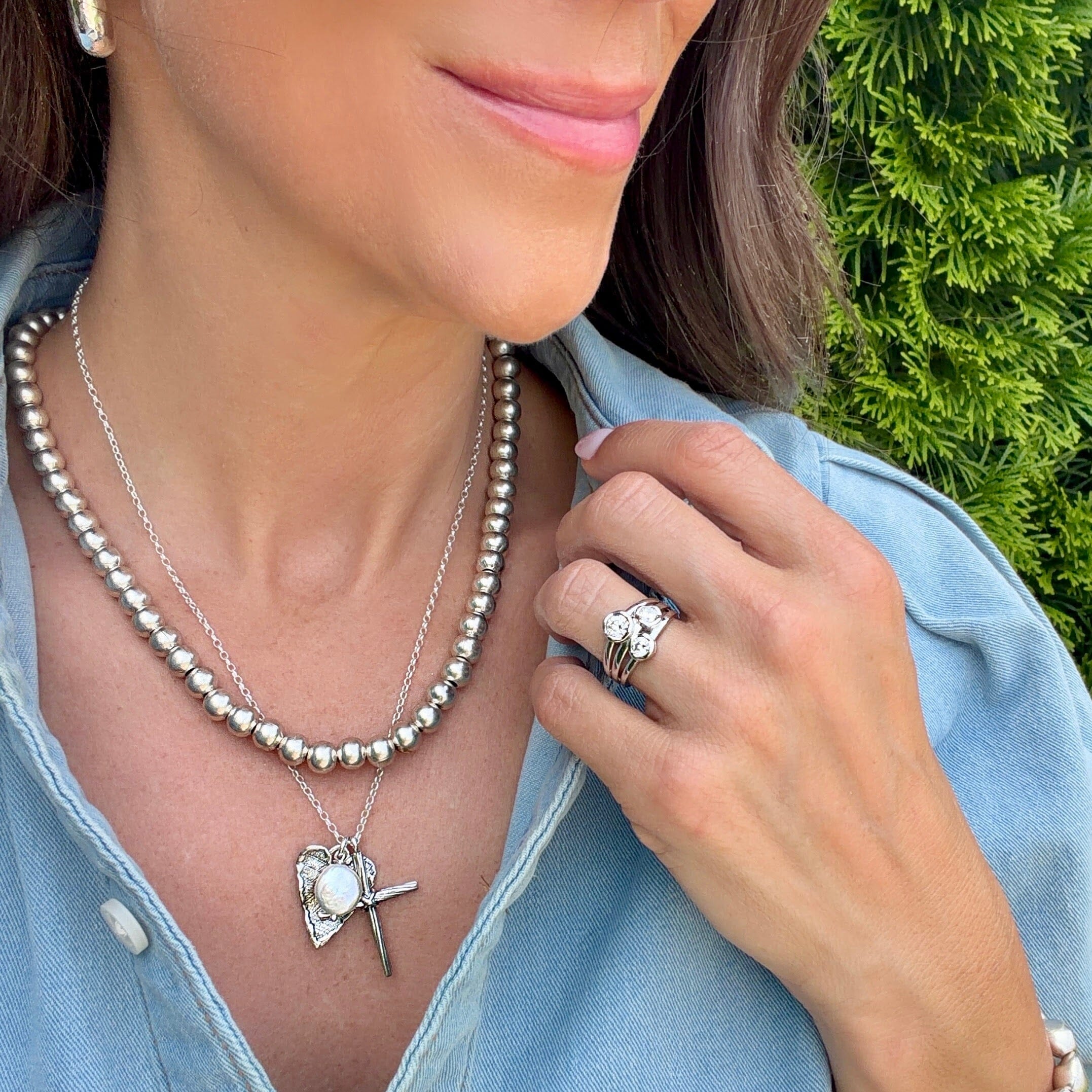 beaded layering necklace