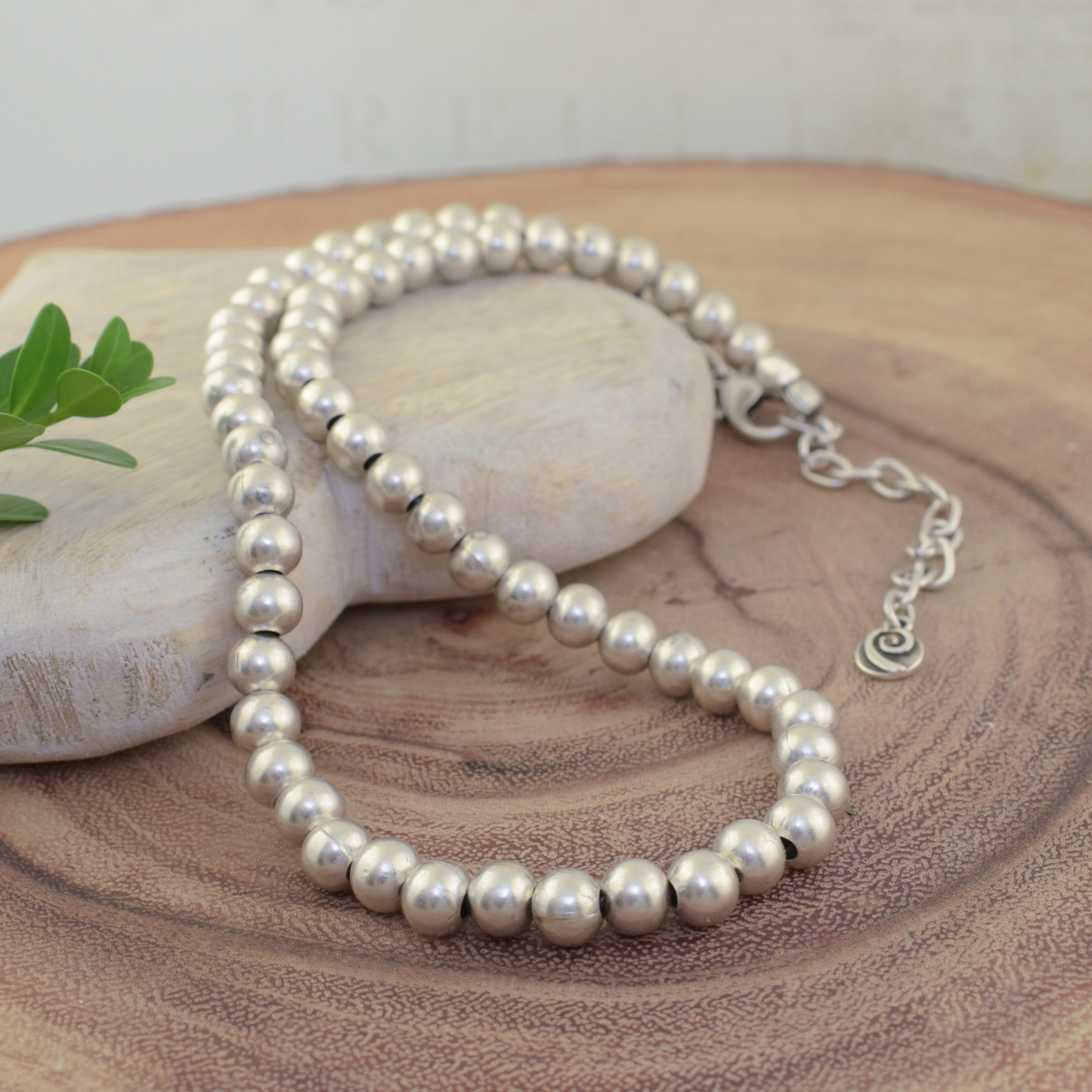 Zamak beaded necklace 