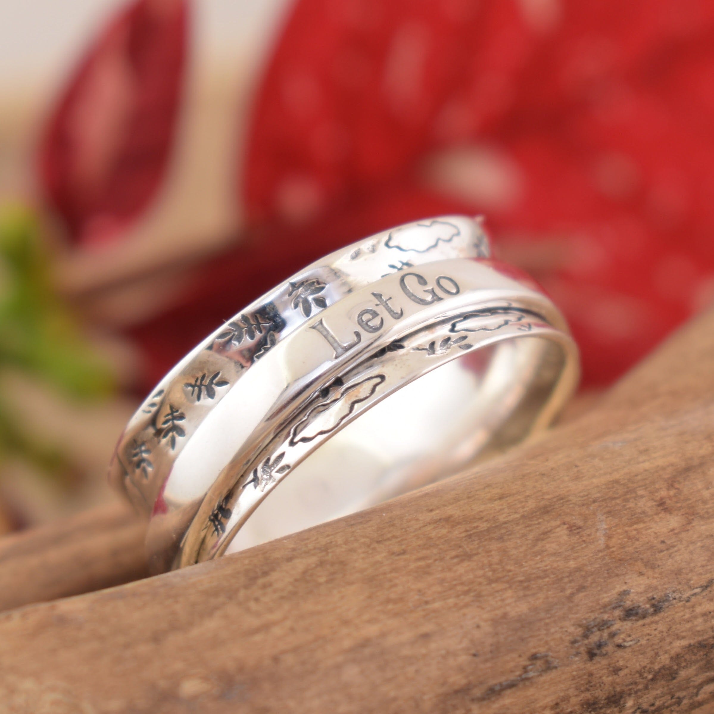Sterling silver spinner ring