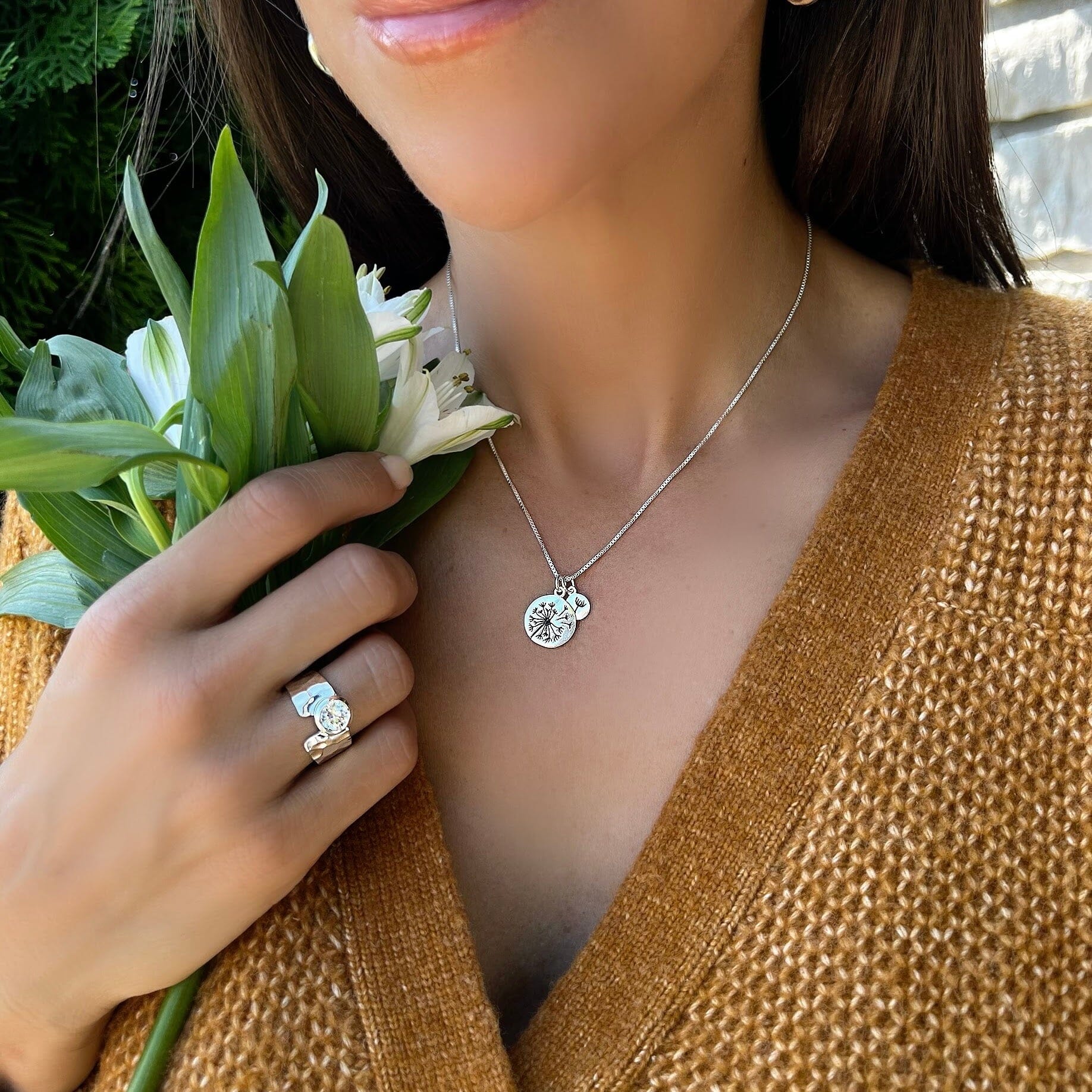 Letting Go Necklace paired with Modern Posh ring