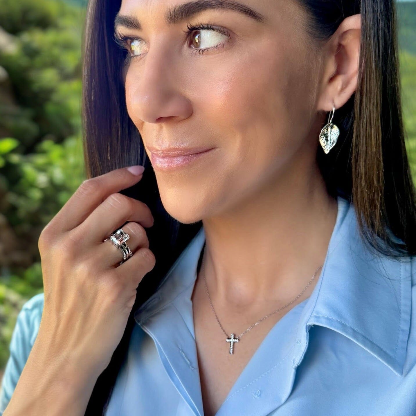 Light of Faith Necklace paired with .925 sterling silver jewelry