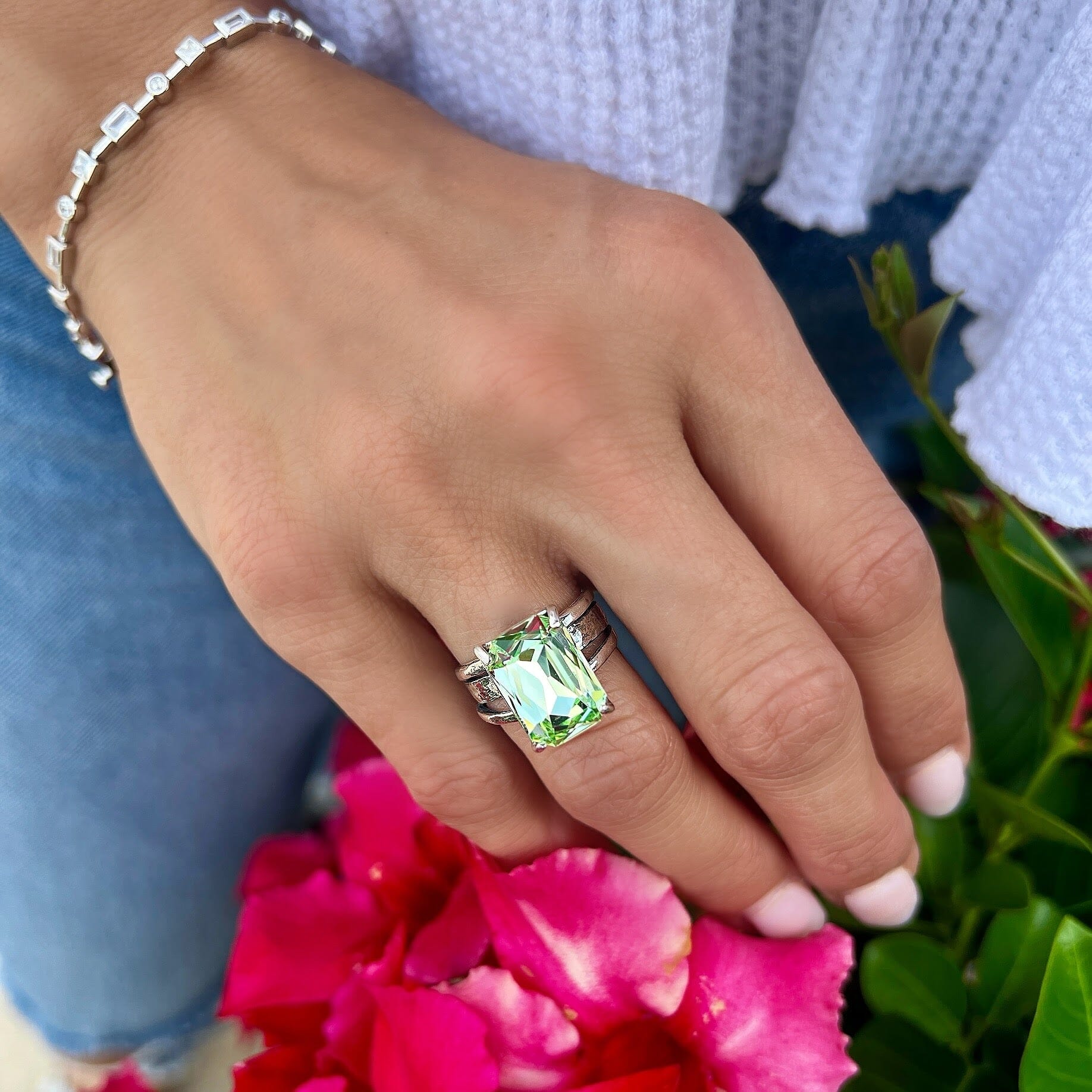 Lime Crush ring paired with La Te Da bracelet