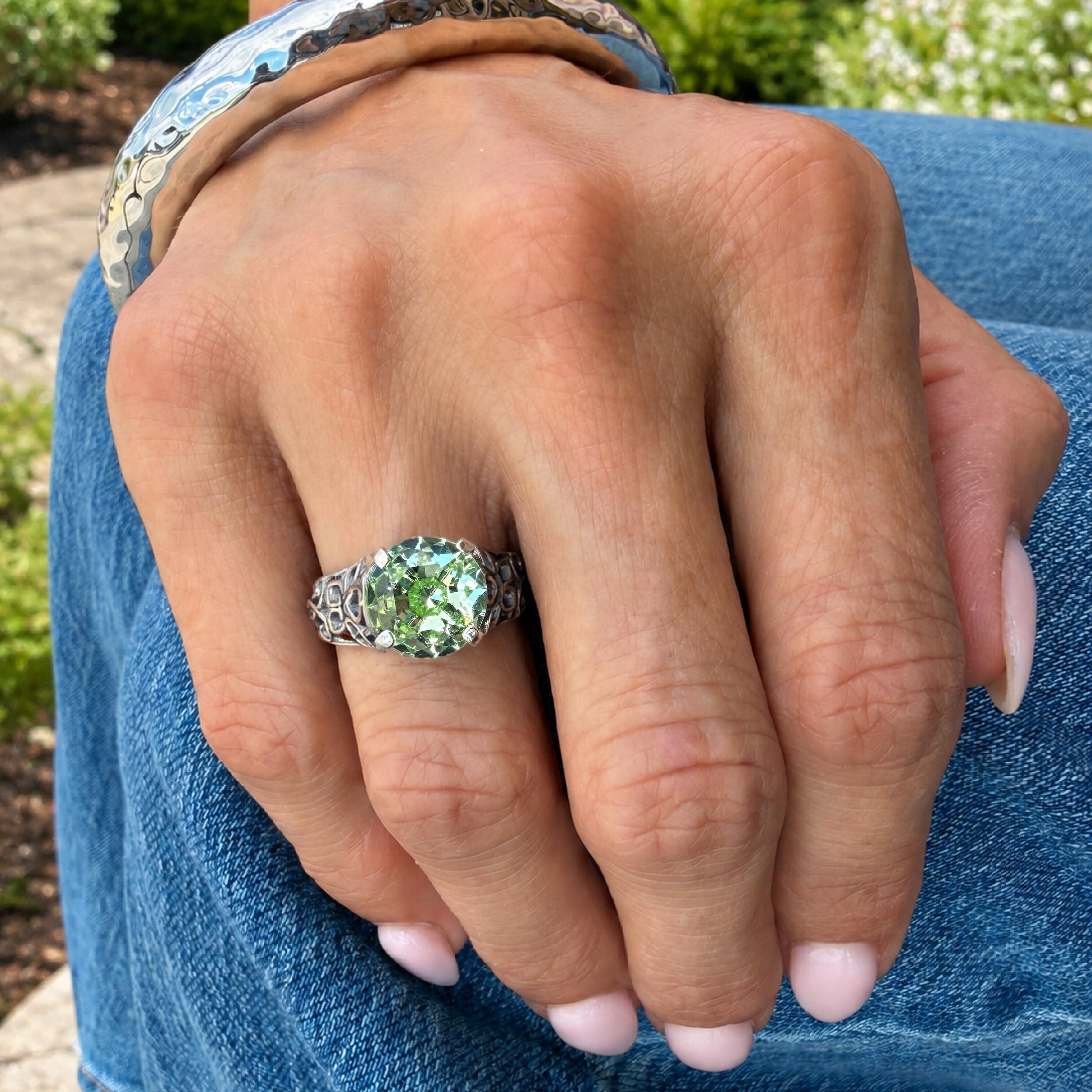 lime green ring