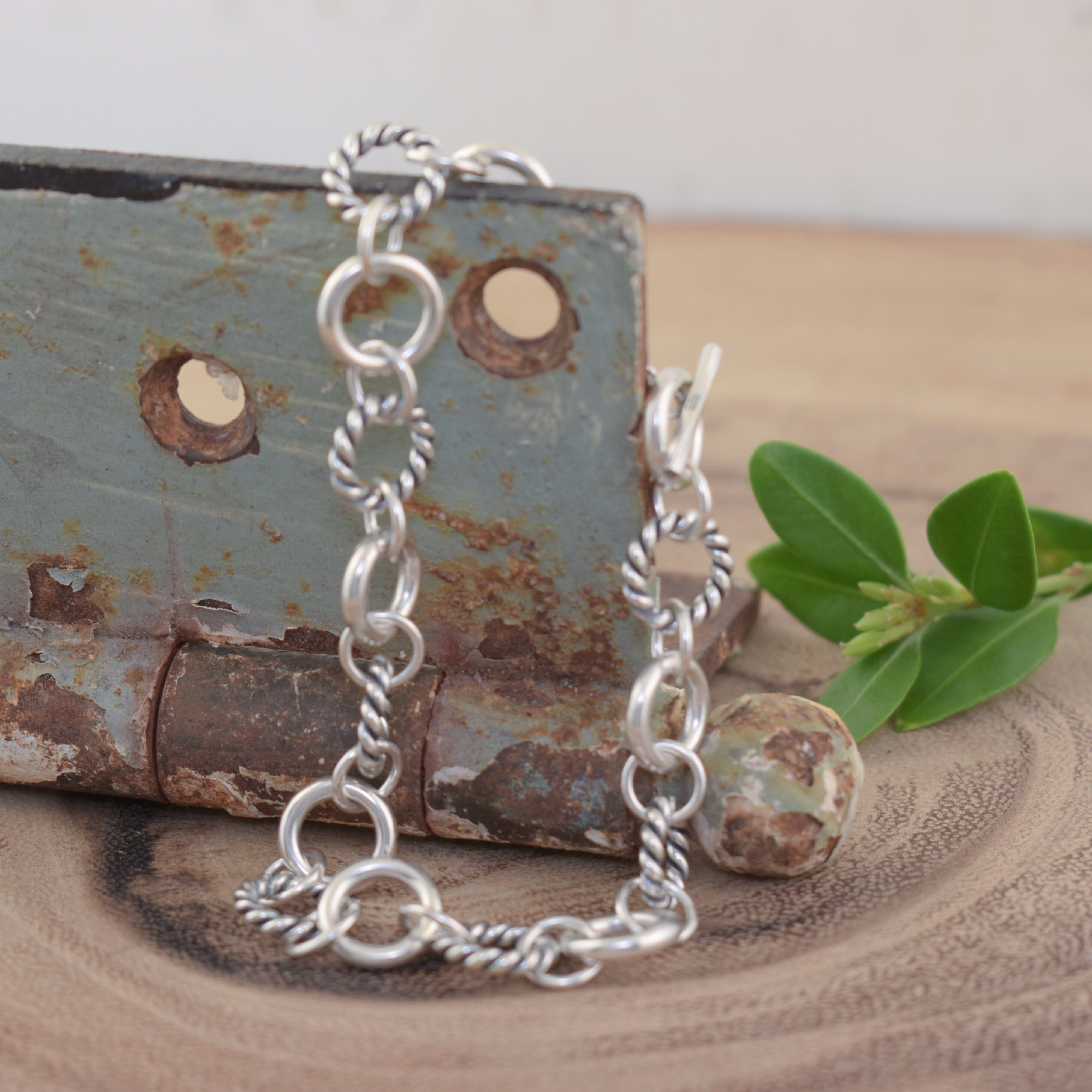 hand crafted sterling silver bracelet