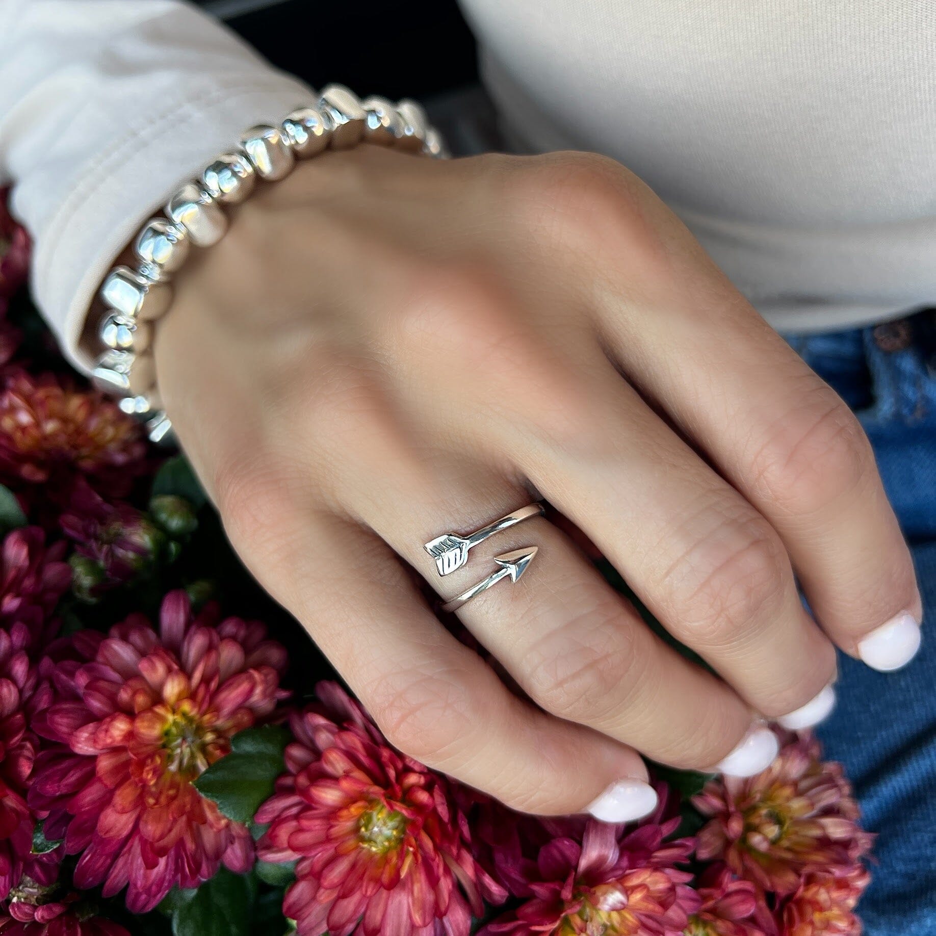 Arrow wrapped ring .925 